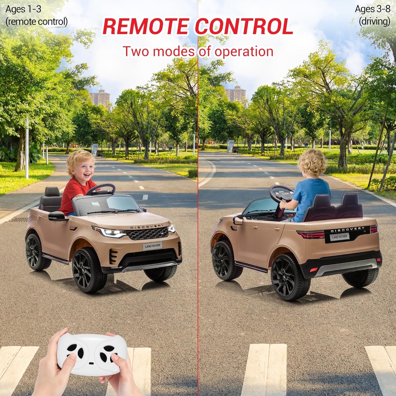 Licensed Land Rover 12V 2-Seater Ride-On Car W/ Parent Remote Control Multicolor