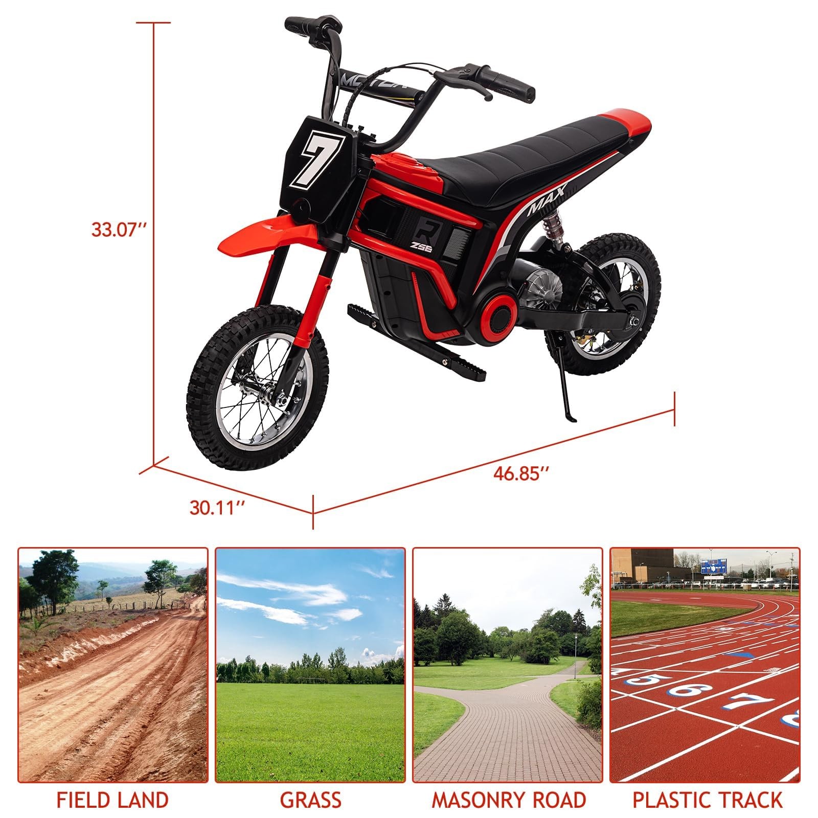 Kids 24V Electric Dirt Bike Off Road Bike Ride On Motorcycle Motocross 2 Speeds