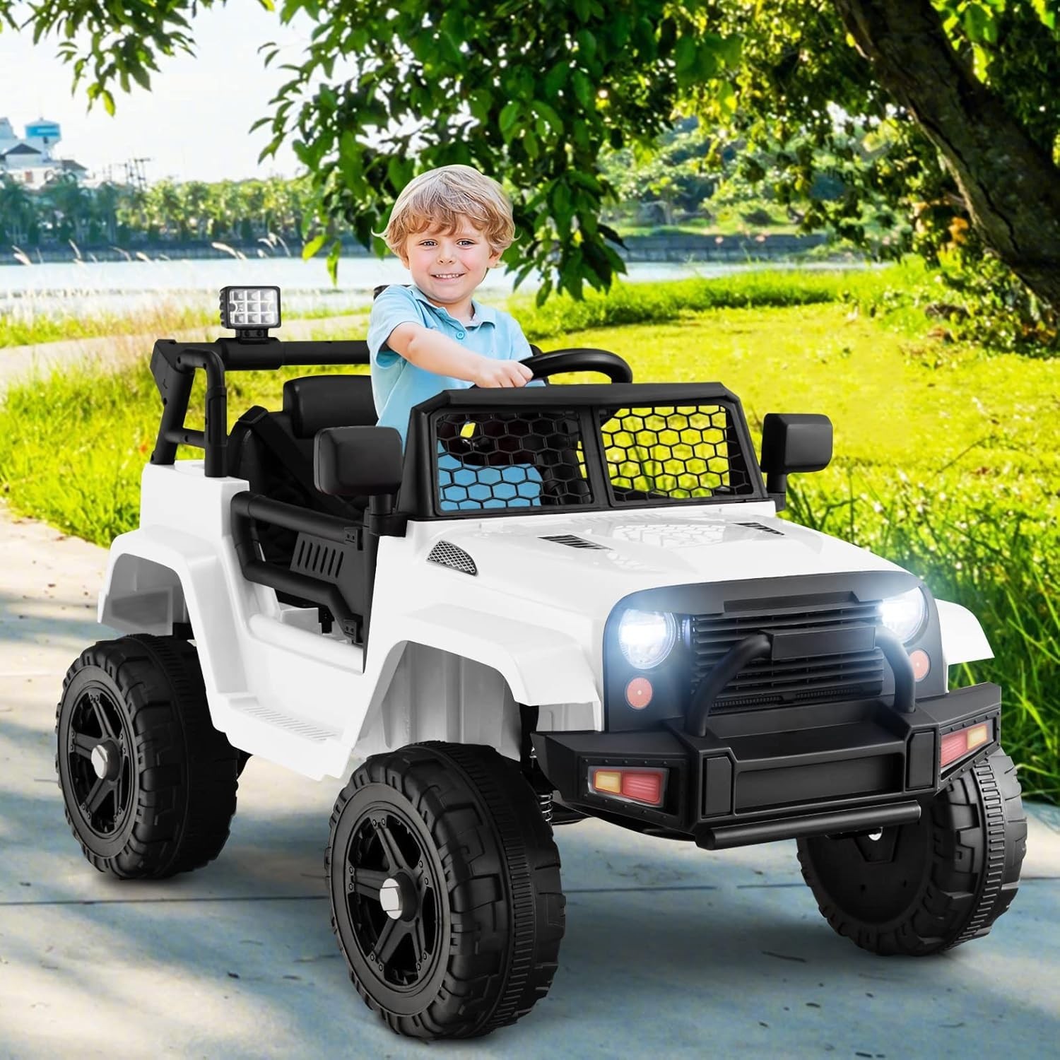 Carrito Para Niños Electrico De Juguete A Control Remoto Todo Terreno Resistente