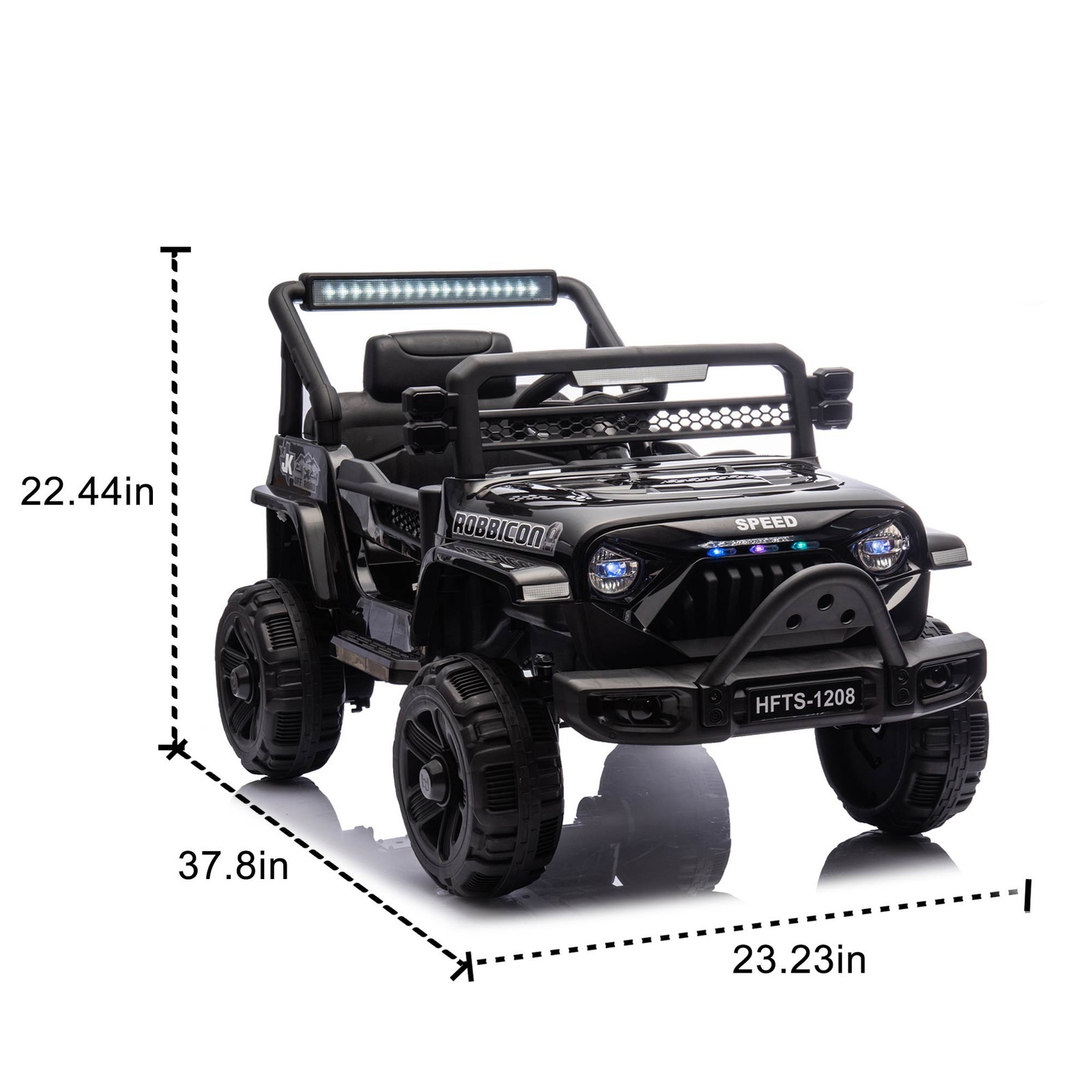 12V Kids Ride On Electric Truck Car Early education function kids aged 1-4 Black