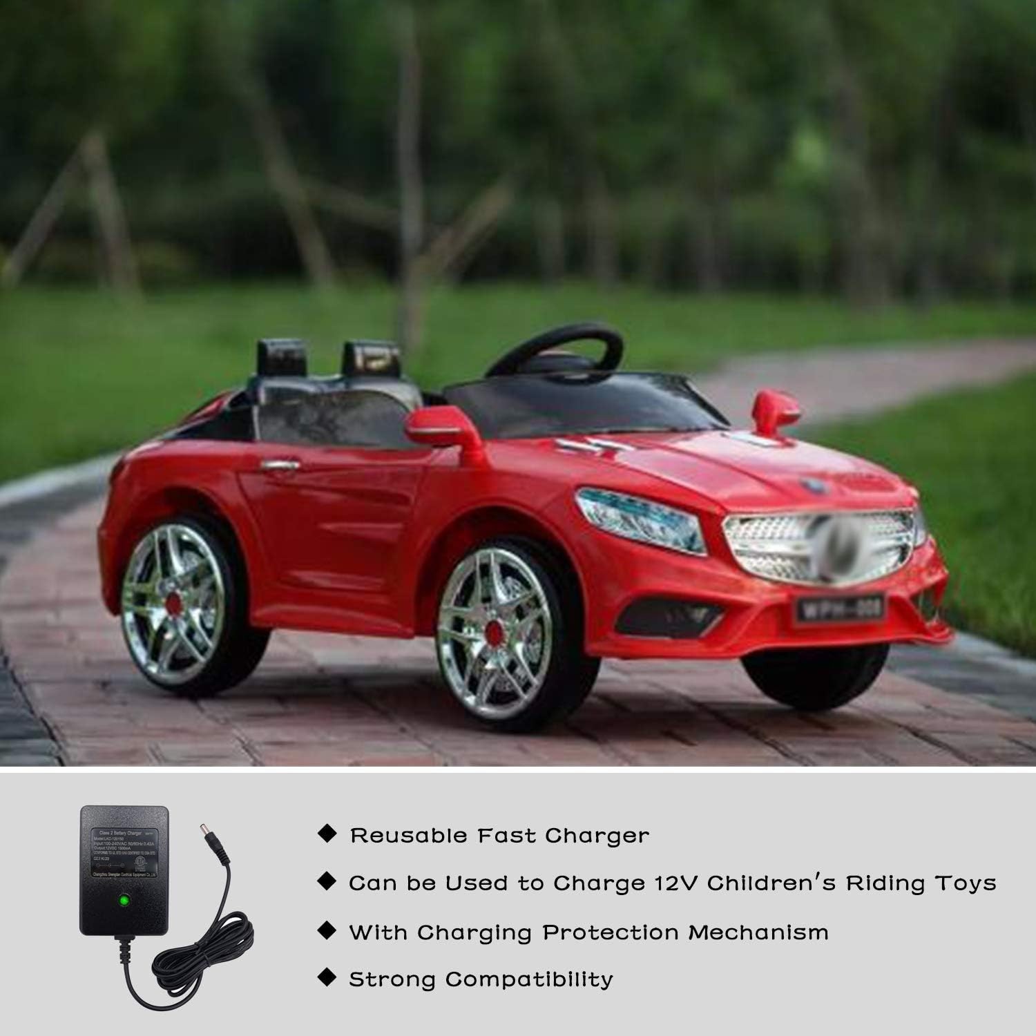 24V Charger for Ride On Car, 24 Volt Kids Battery Charger with Charging Indic…