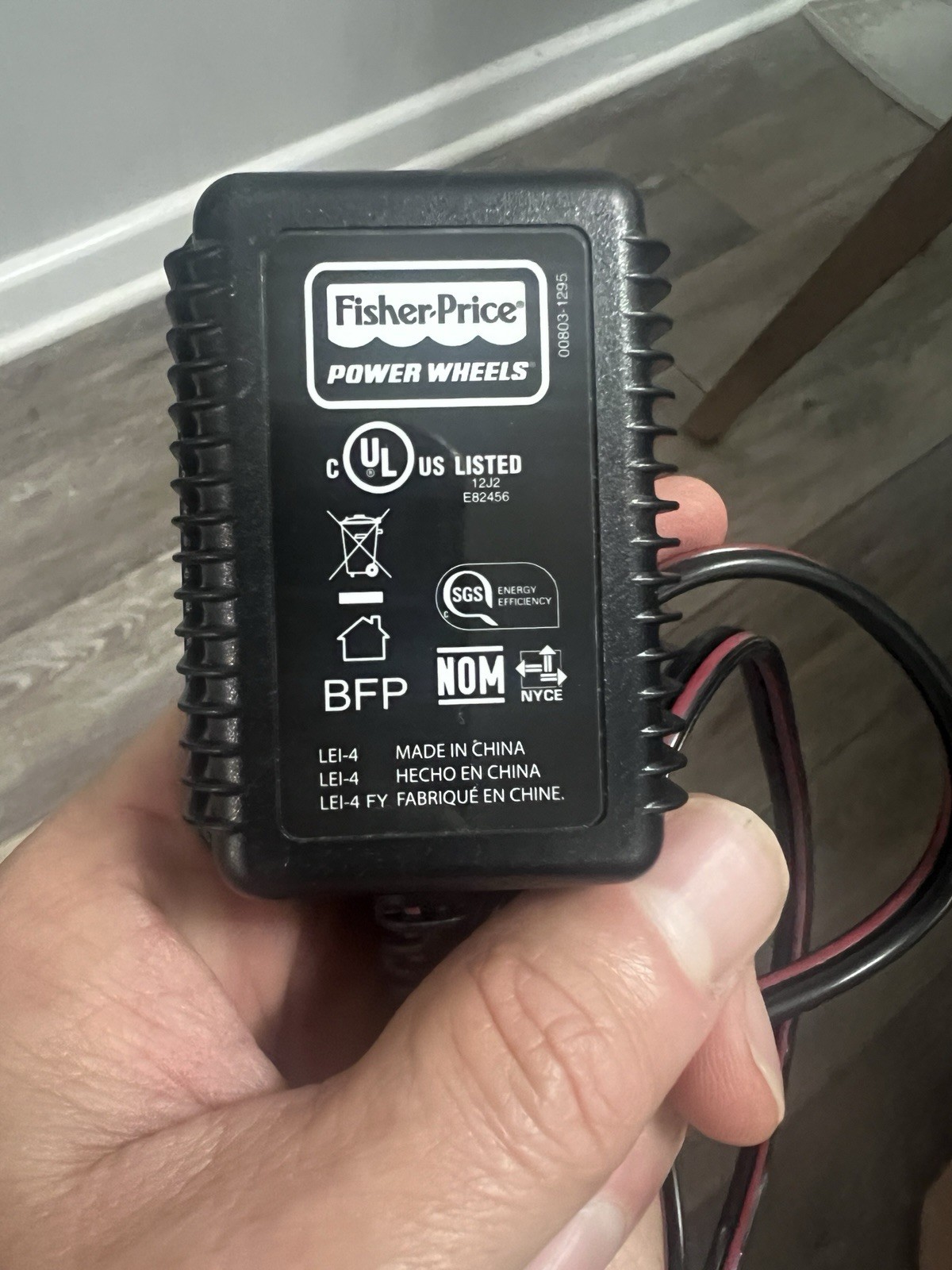 Fisher Price OEM Power Wheels 12V 1.0 AMP Battery Charger Wall Plug 00801-1781