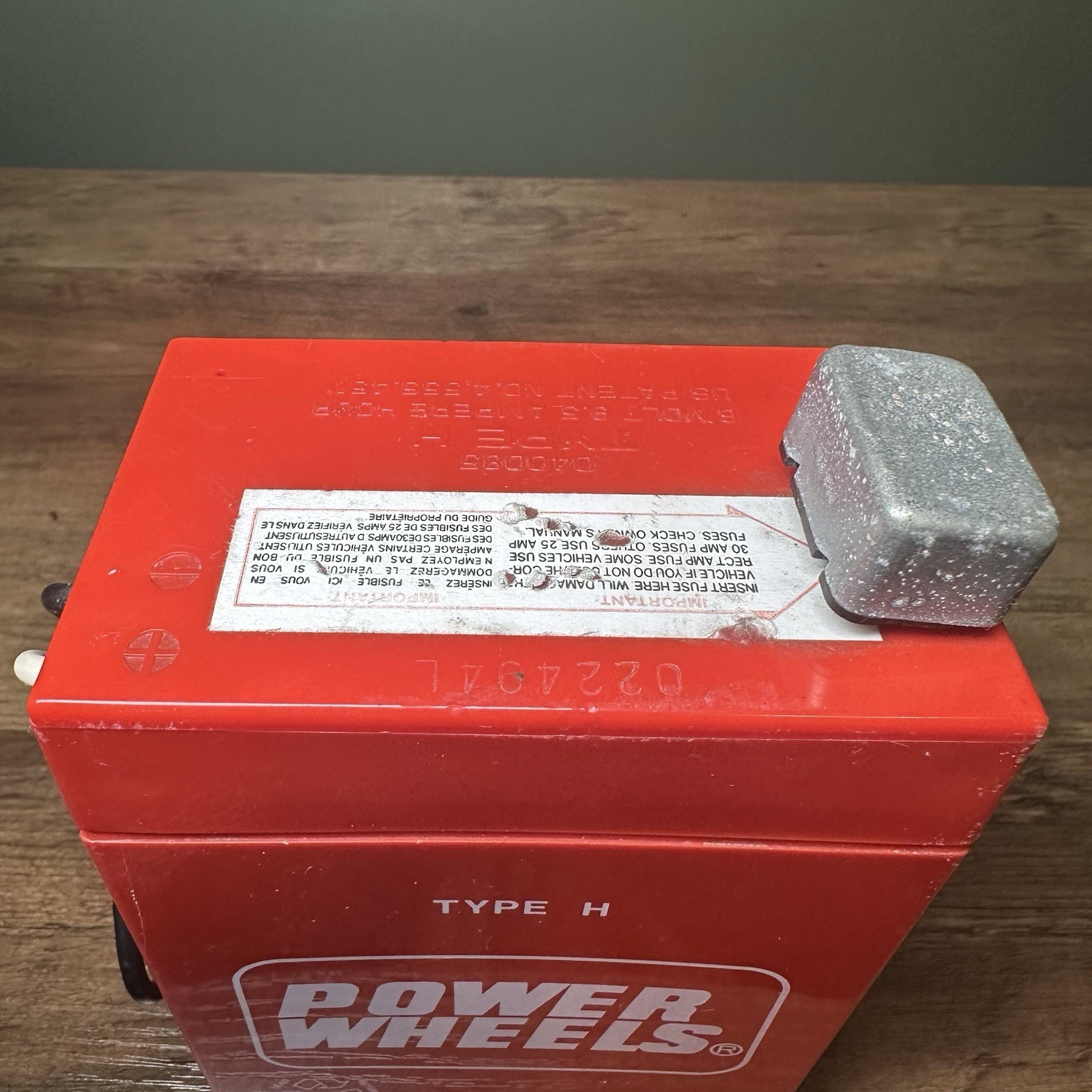 Power Wheels 6 Volt Rechargeable Battery Type H Red