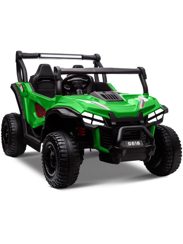 ZEOPHOL 24V Kids Ride On Car UTV Truck 4WD 2-Seater Electric Truck 80W*4 Green