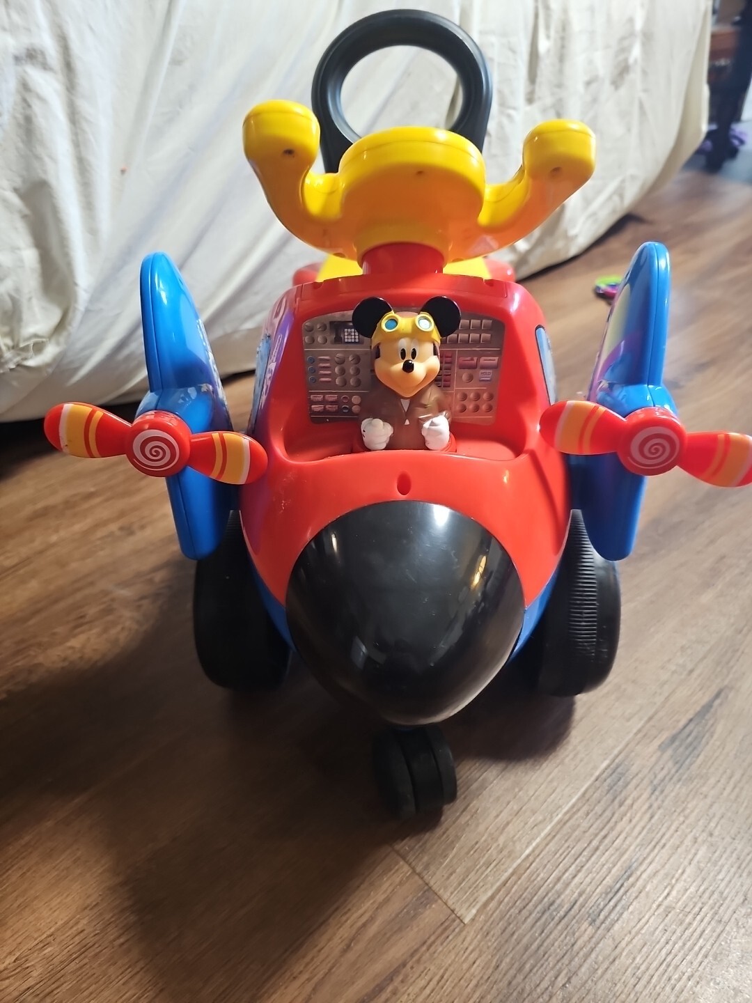 Kiddieland 55376 Disney Lights and Sounds Activity Ride-On Mickey Mouse Plane
