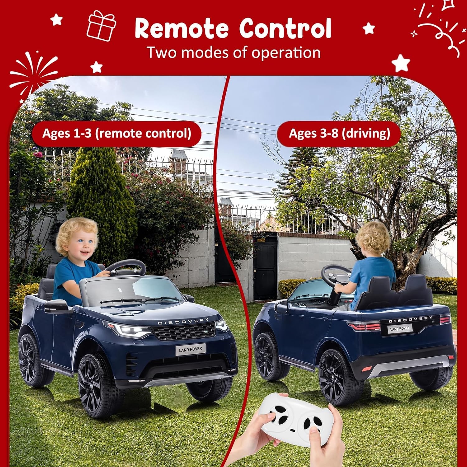 12V Land Rover Licensed Electric Car for Kids Parental Remote Fun Outdoor Toy