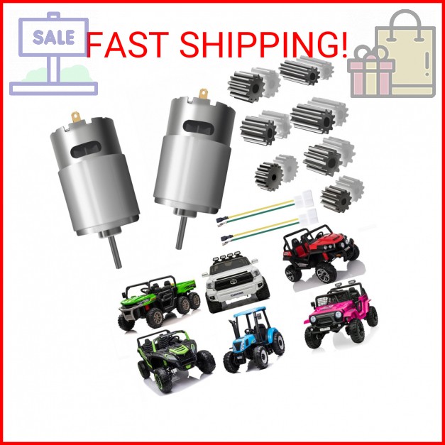 JRRXM Pair of 12V 18V 20V 24V Fast Drive Motor High Speed Engine for Kid’s Power