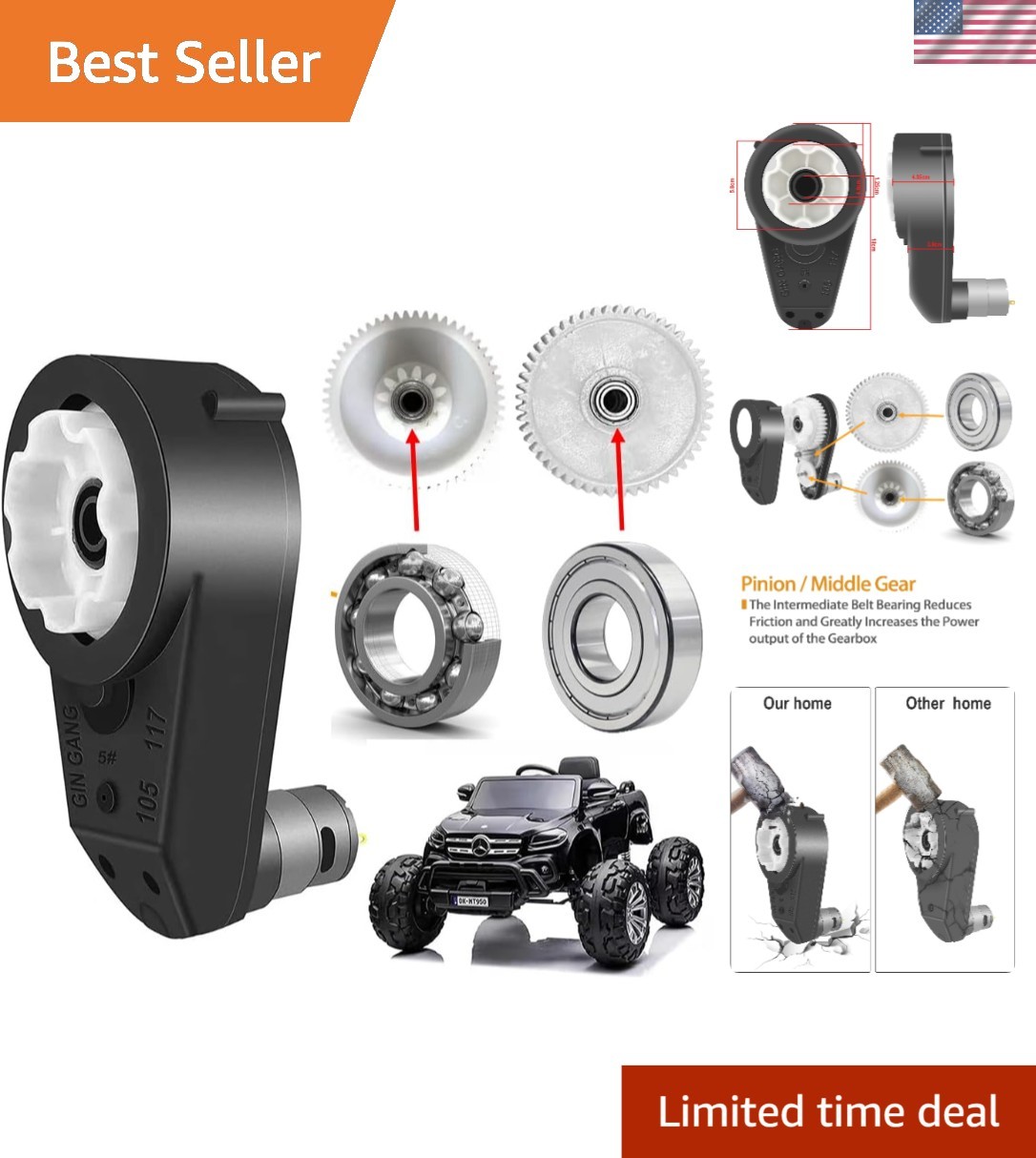 High-Torque 24V RS555 Motor Gearbox 30000RPM for Enhanced Toy Performance