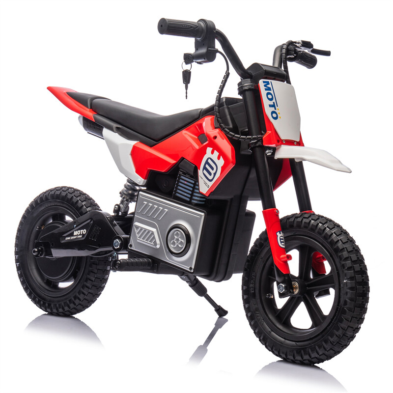 24V Kid Ride On Electric Toy Motocross Motorcycle 200W 3.1-9.32MPH for Aged 5-15