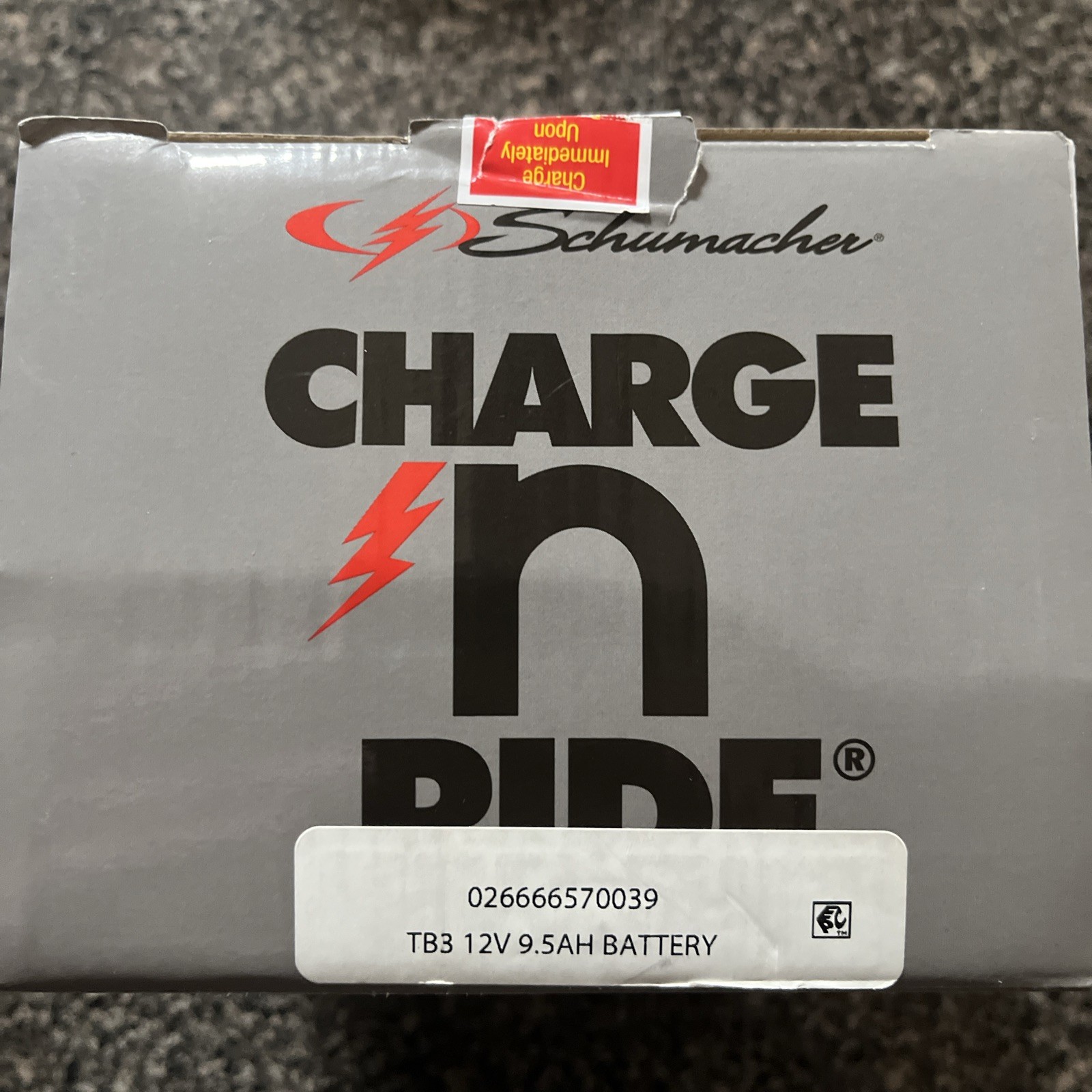 Schumacher 12V 9.5 Ah Replacement Battery For Charge N Ride On Toys, Model TB3.