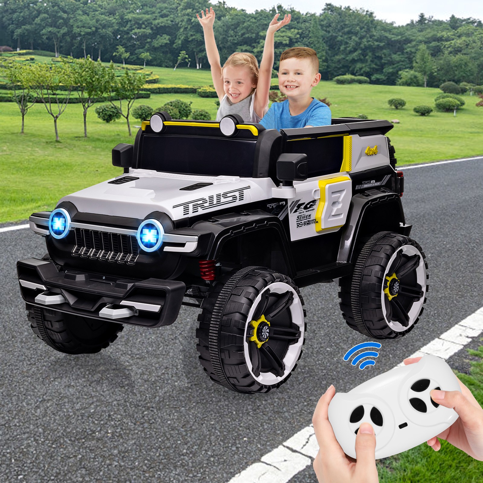 12V Kids Electric Ride on ATV Truck,Single Seat Truck for Boys & Girls Ages 3-7