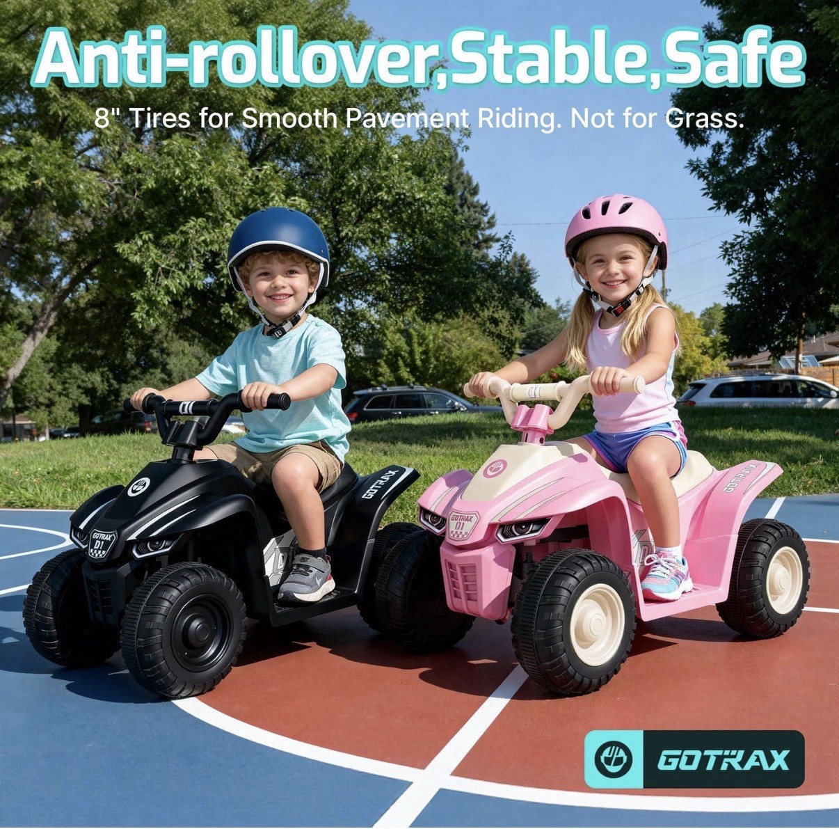 Gotrax RT1 Ride on Toys for Toddlers 1.5-4, Safe 12V Lead-acid Battery up to 80