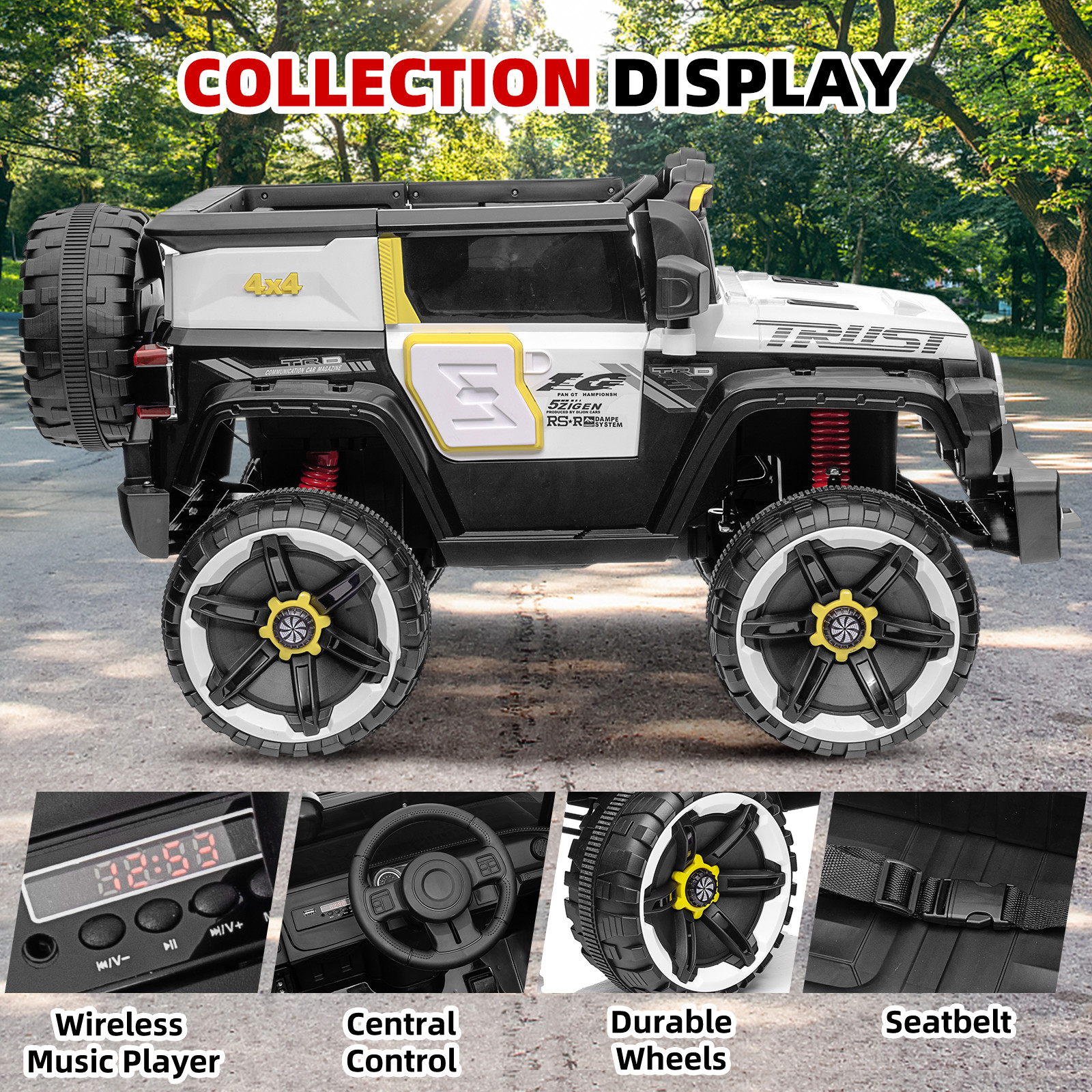 12V Kids Electric Ride on ATV Truck,Single Seat Truck for Boys & Girls Ages 3-7
