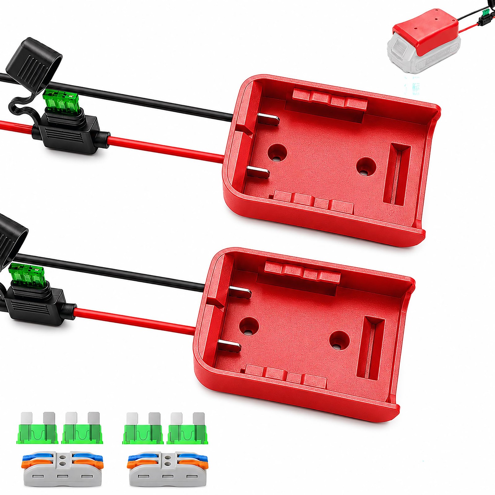 2 Pack Power Wheel Adapter for Craftsman V20 20V Battery,12AWG Wire Leads & 3…