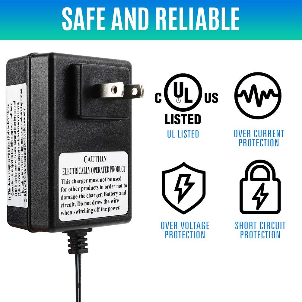 LotFancy 6V Battery Charger for Ride on Toys – Kids Ride on Cars Power Supply