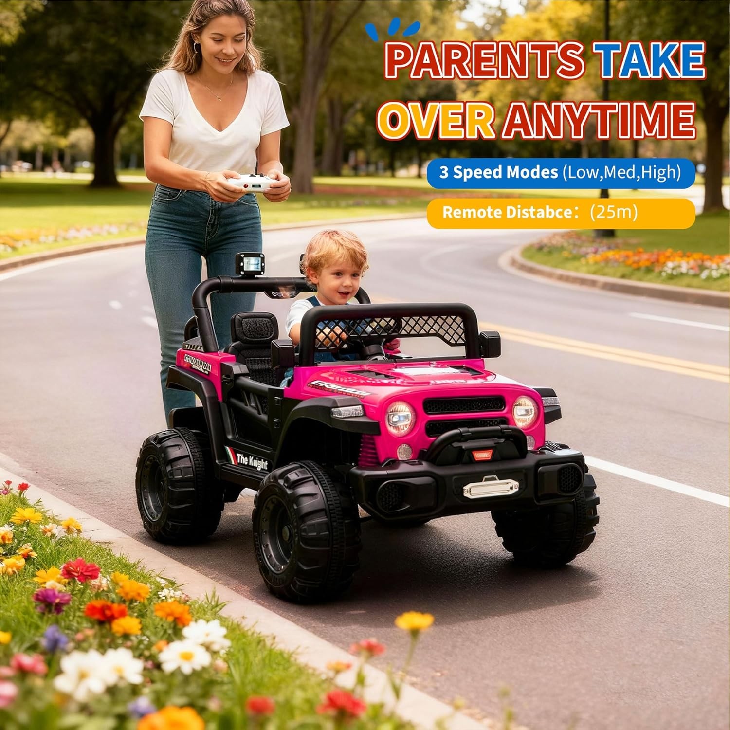 12V Kids Ride On Truck Car Electric Vehicle Remote Control LED Lights Music Gift