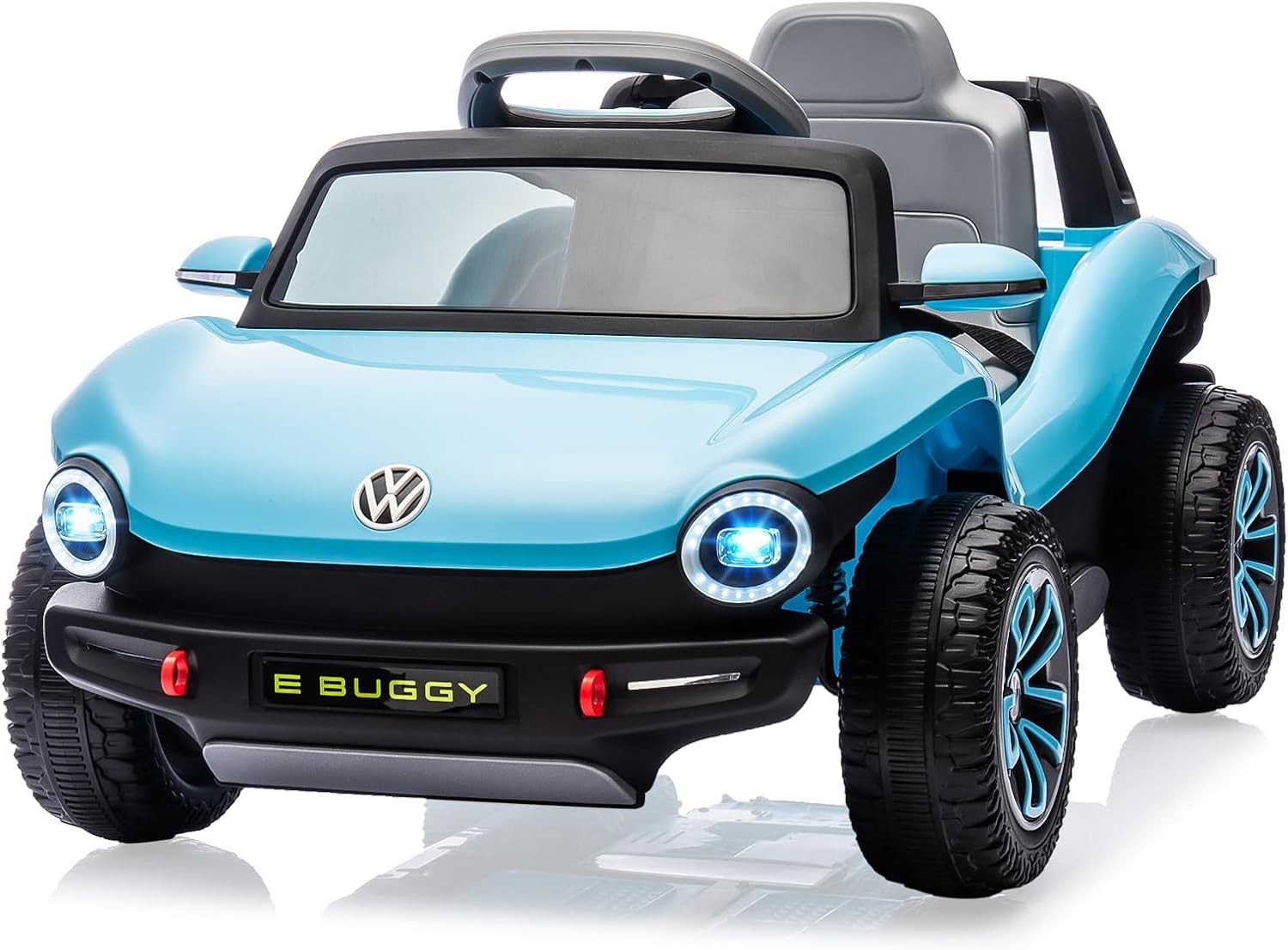 VW Beetle Licensed 12V Kids Car, Remote Control, Bluetooth Music & LED Lights
