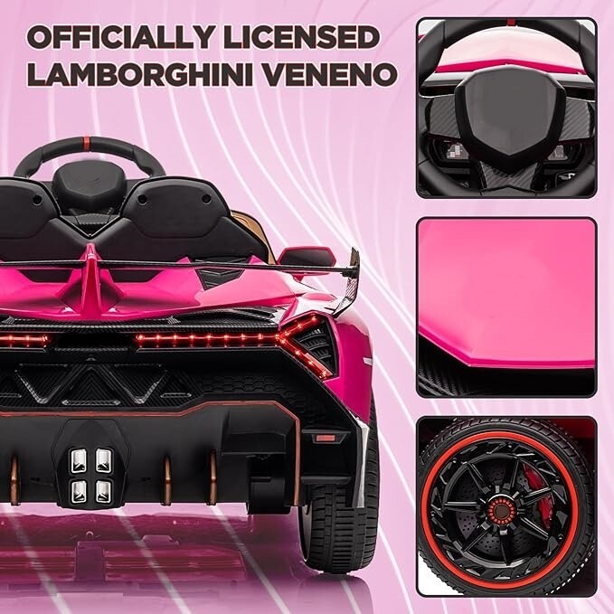Carro Electrico Para Niñas Niña Bateria Recargable Con Control Remoto Musica Luz