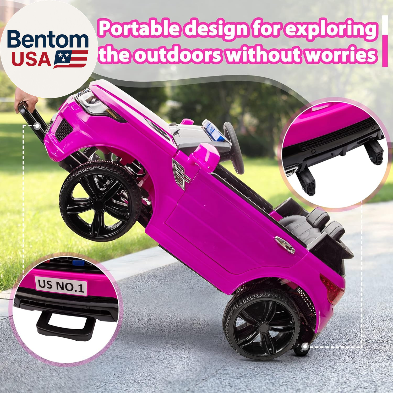 Police Cars for Kids Electric Car 12V Childrens Powered Ride Ons for Toddlers C