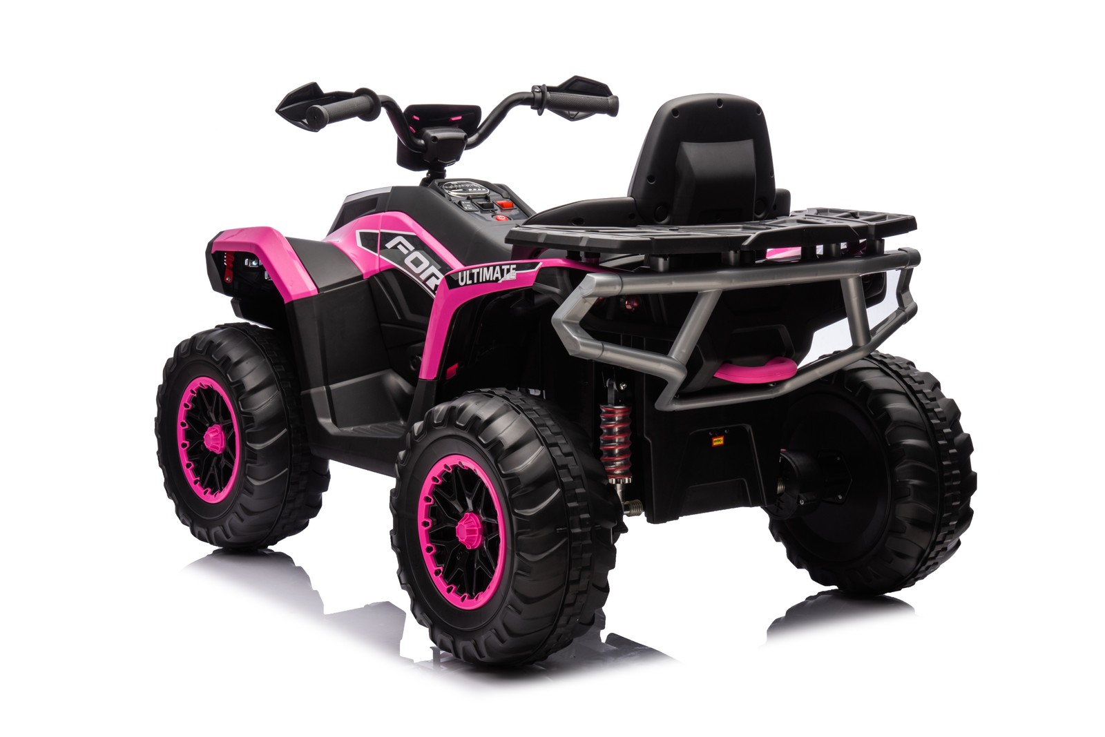Kids ATV 4 Wheeler 24V Electric ATV Ride On Toy W/ 2-Seater 6 Mph Max Speed-Pink
