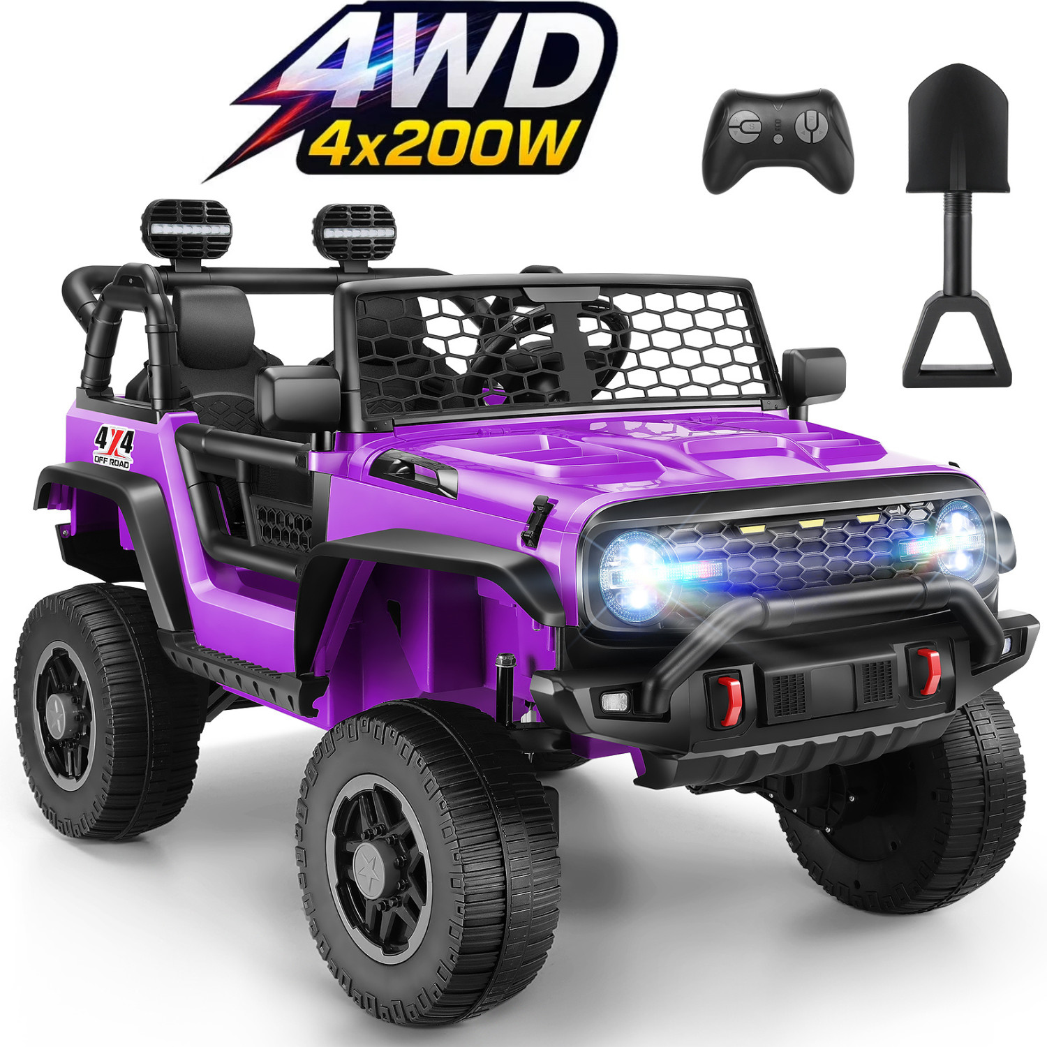 Kids Ride On Car w/Remote Control 24V 2 Seater 20″ Spacious Seat 3 Speeds Gift-