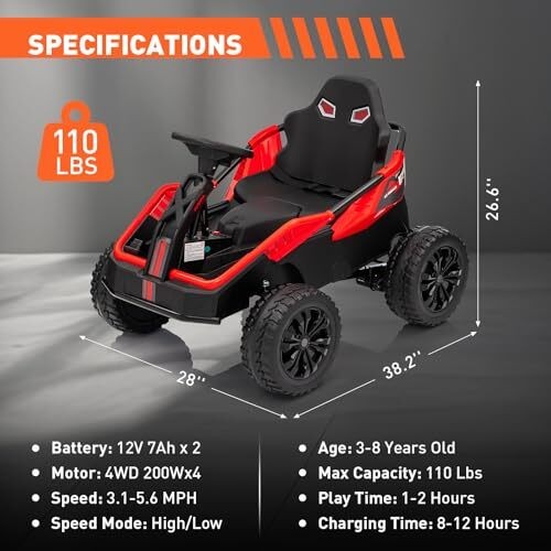 24V Kids Electric Ride on Toy UTV ATV Car Electric Car Toys Off-Road with Remote