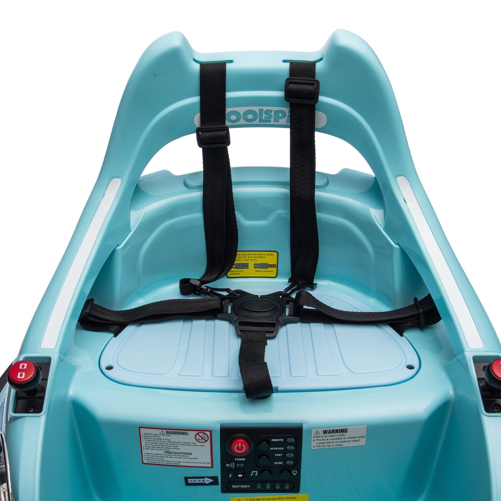 12V Ride on Bumper Car for Kids Electric Car for Kids 1.5-5 Years Old LED Blue
