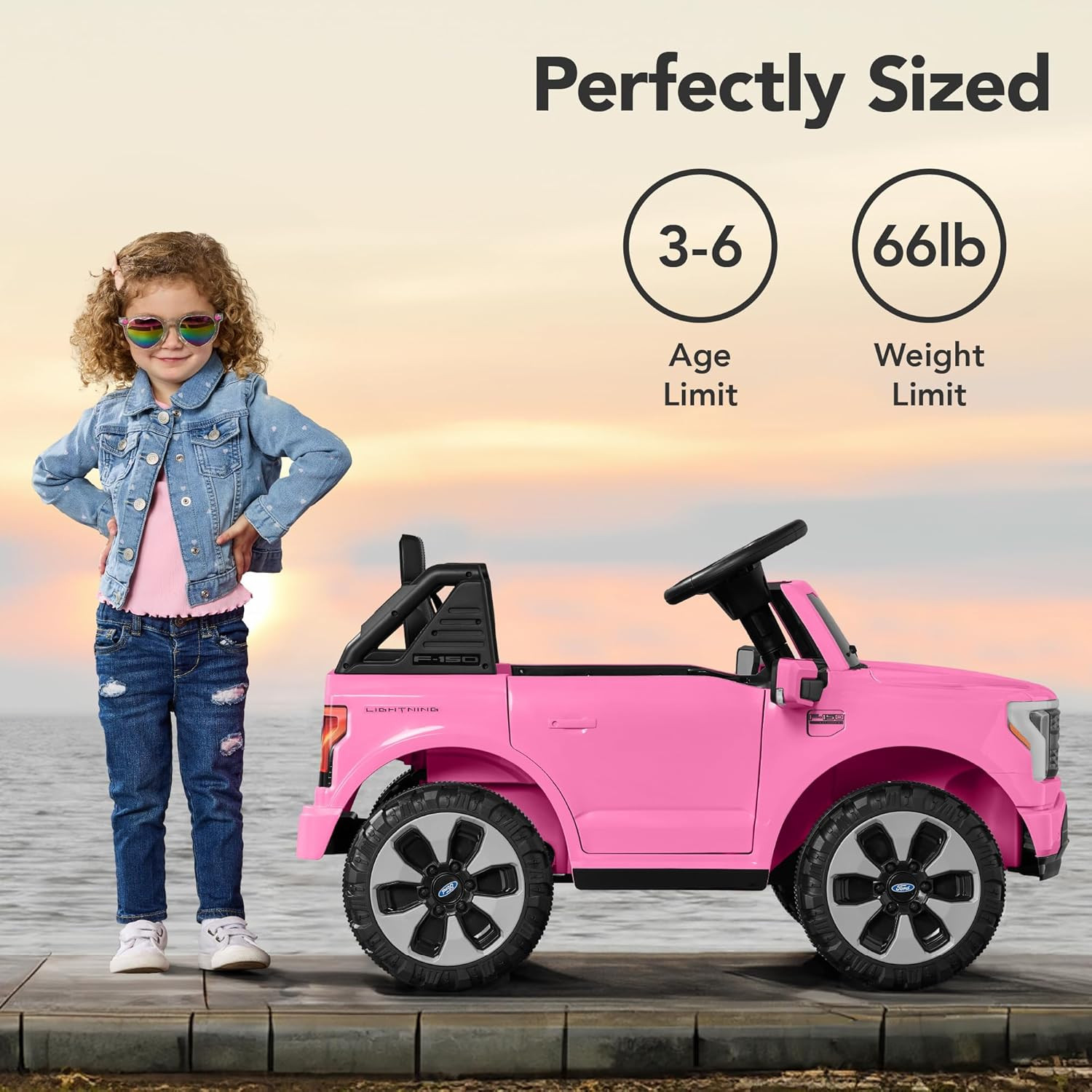 Best Choice Products Licensed Ford F-150 Lightning Truck Kids 12V Electric Ride