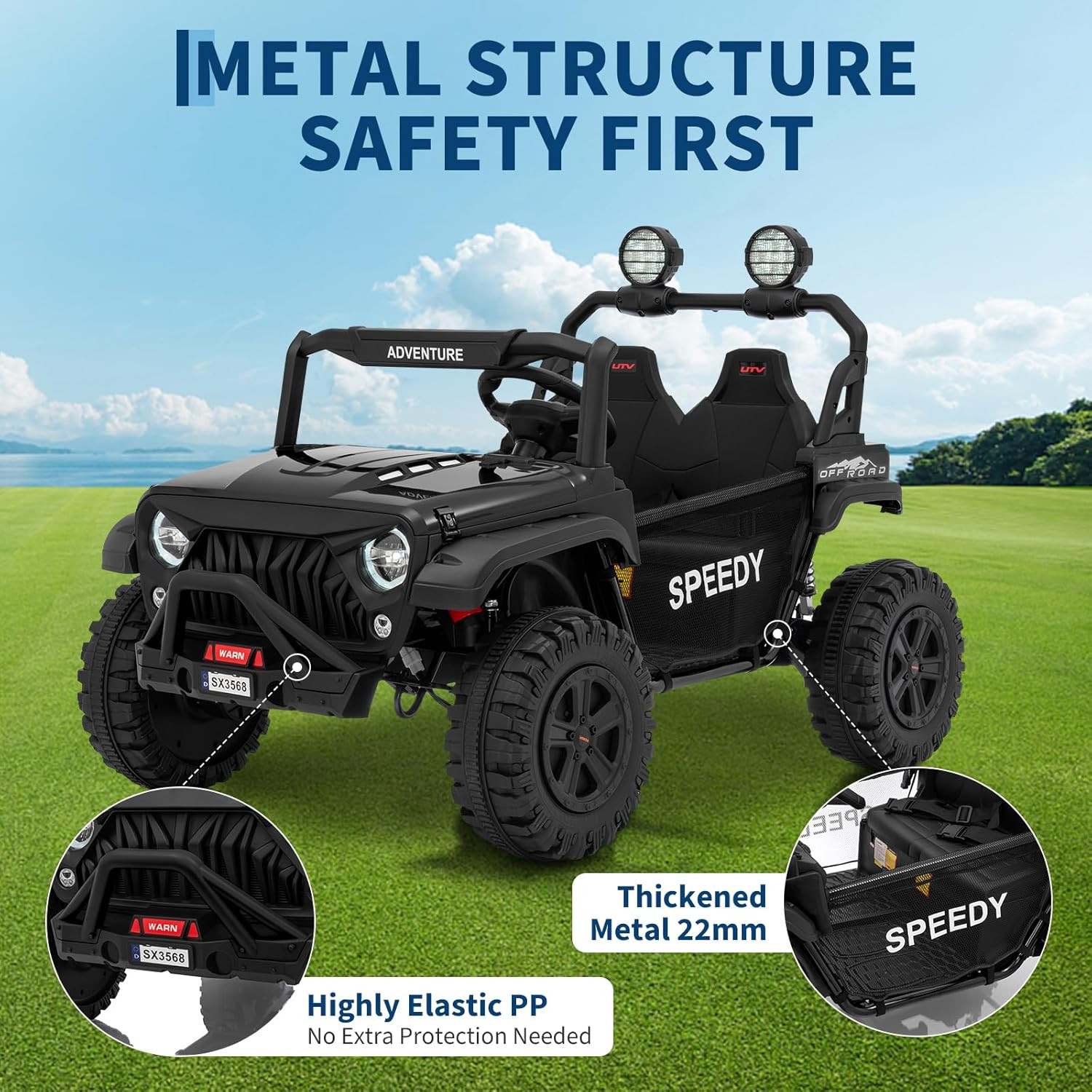 2 Seater Ride on Car for Kids 24V with Remote Control, 24V Ride on Toy,Fast 4.97