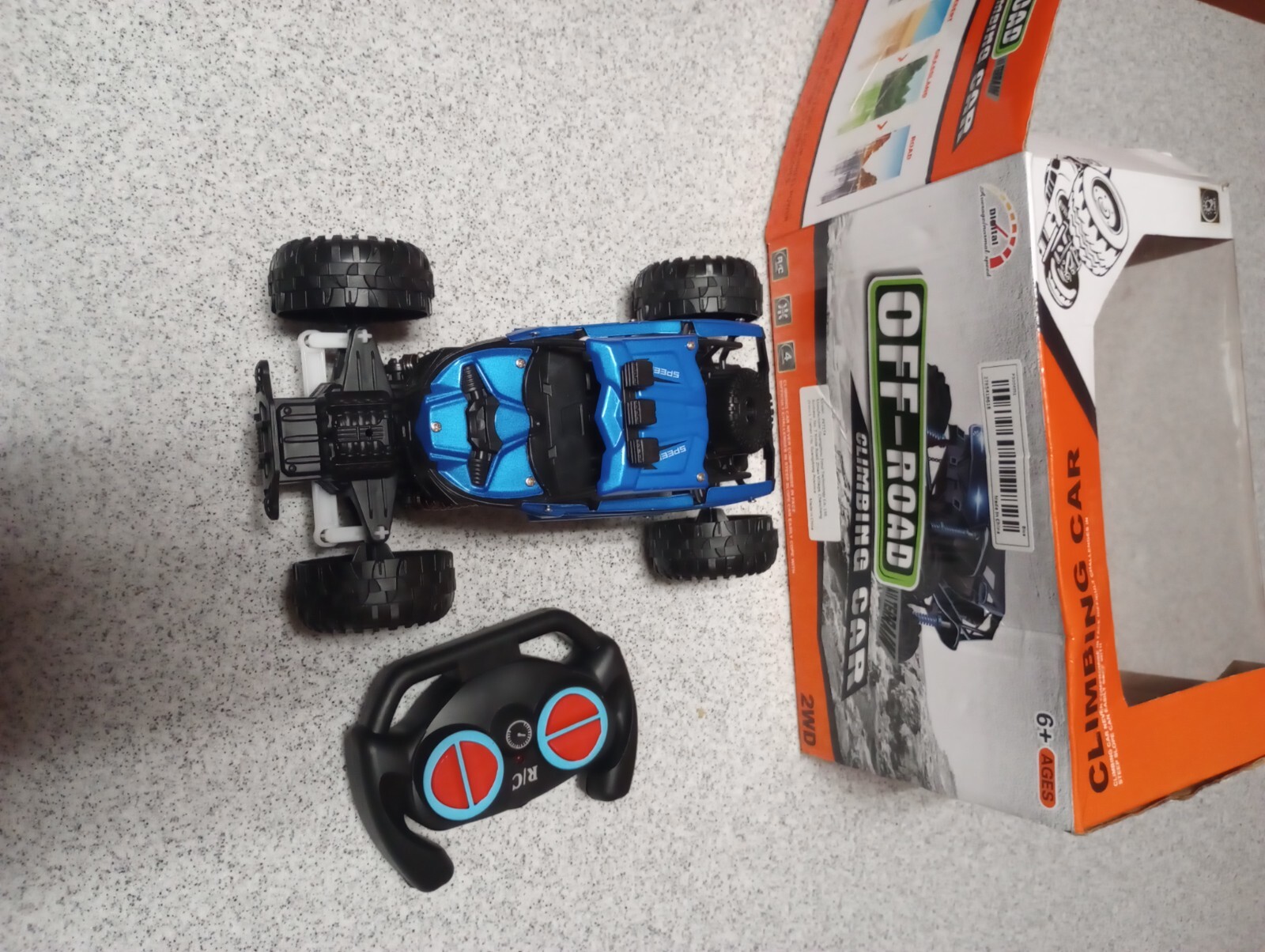 Remote control truck for kids.Green color..2 AA batteries not included needed ..