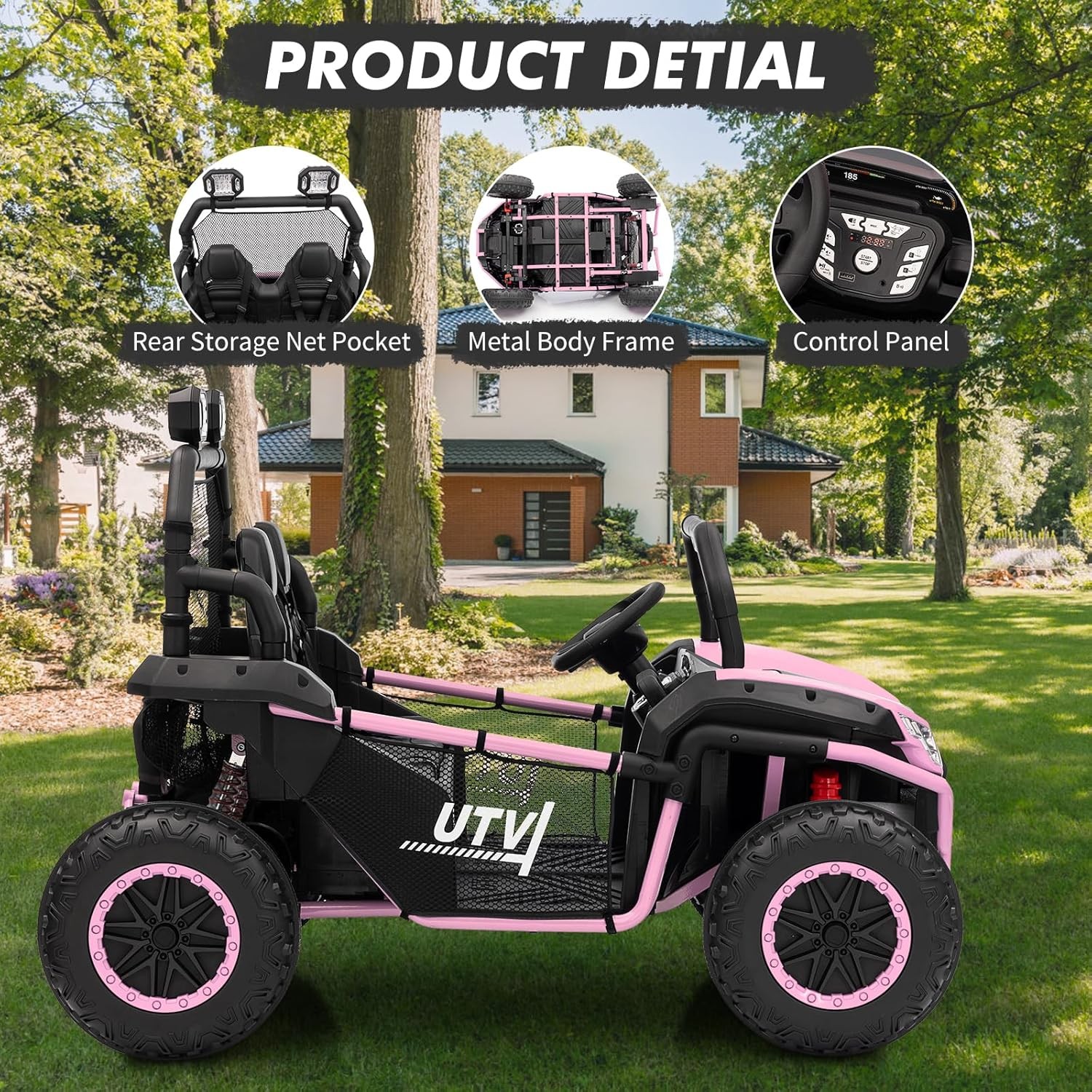 24V Kids Ride On UTV 400W Electric Car Vehicle Toy 4 Wheeler Off-Road Car Remote