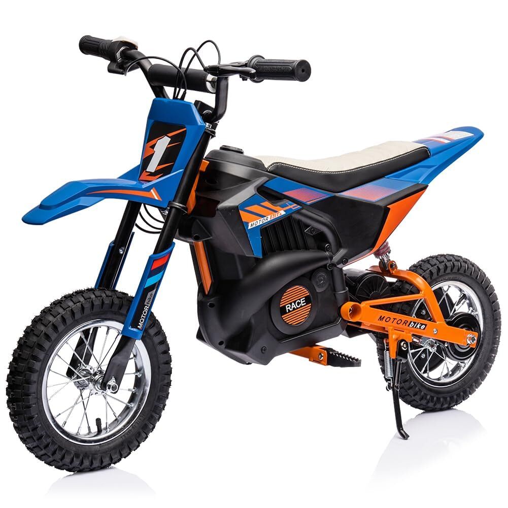 24V Electric Motorcycle for Kids 13.6MPH Fast Speed Motocross Dirt Bike Ride Toy