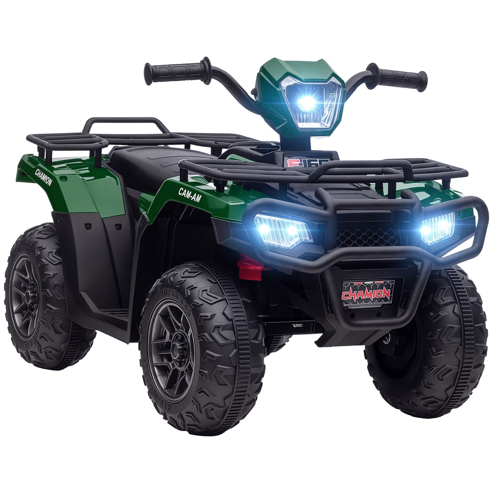 Aosom 12V Kids ATV w/ Forward Backward Function Music, Headlights, Pink