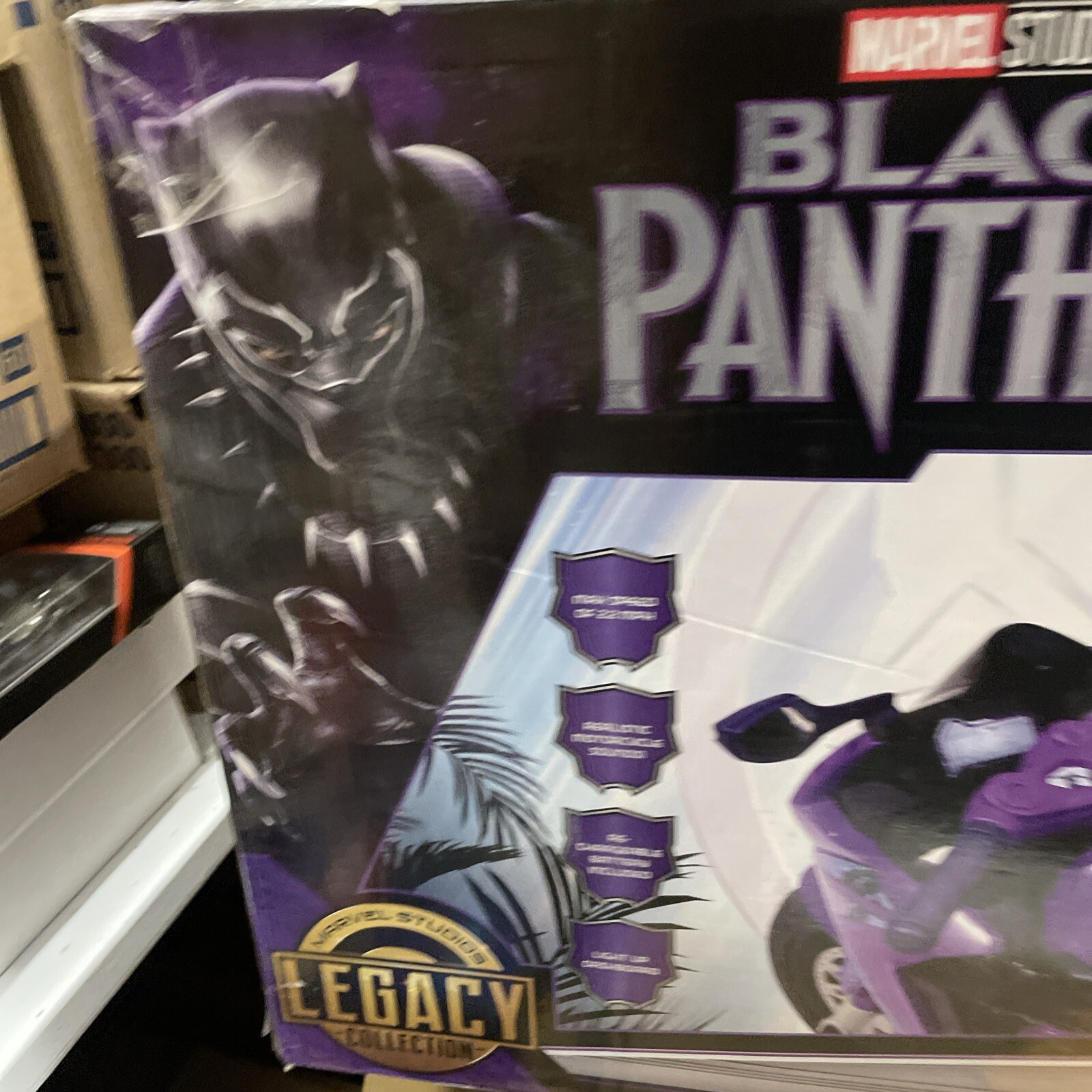 Black Panther 6V Battery Motorcycle Ride On, Marvel Legacy Collection New Sealed
