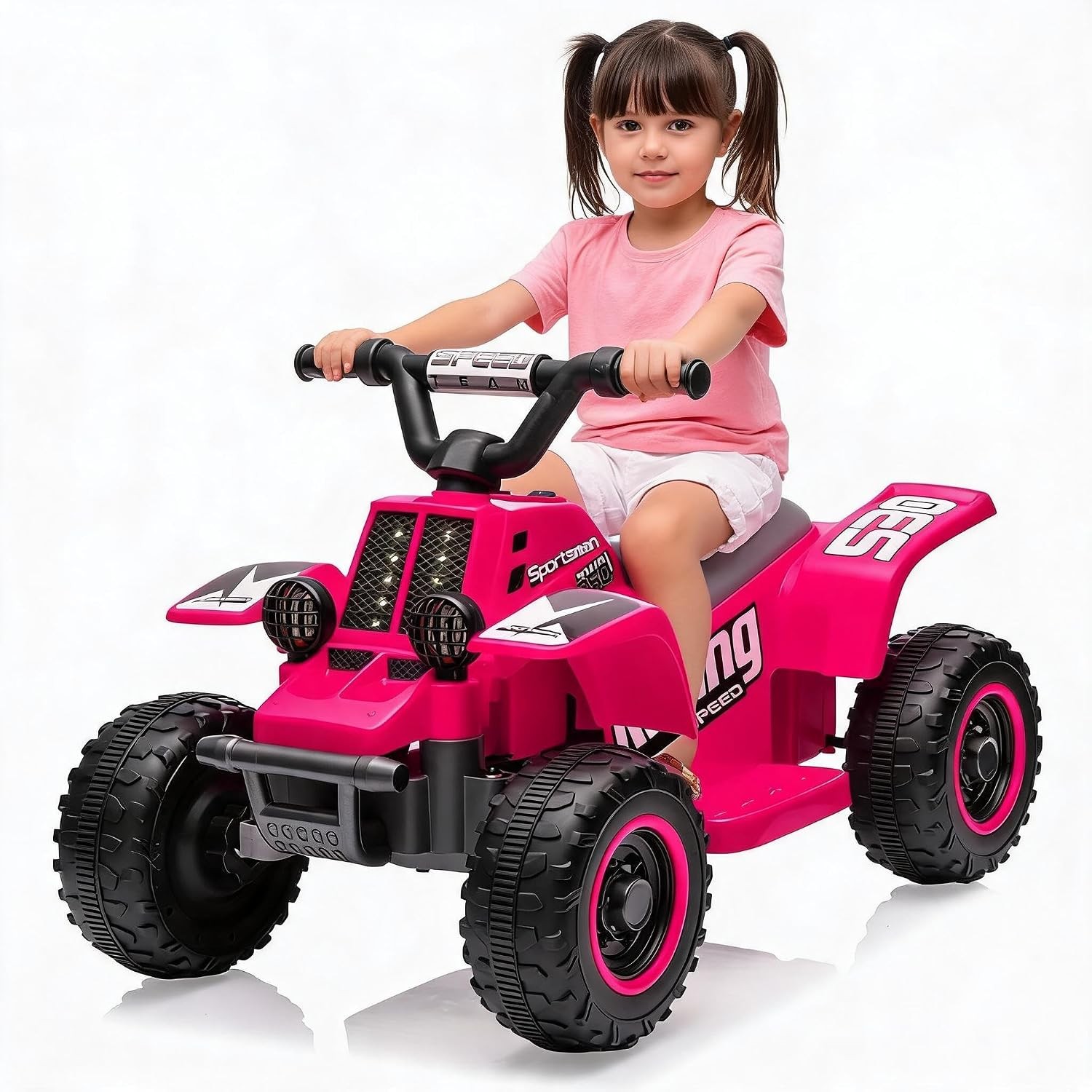 6V Kids Electric ATV Ride on Car Toy Ages 3-6Battery Powered Quad 4MPH Max Speed