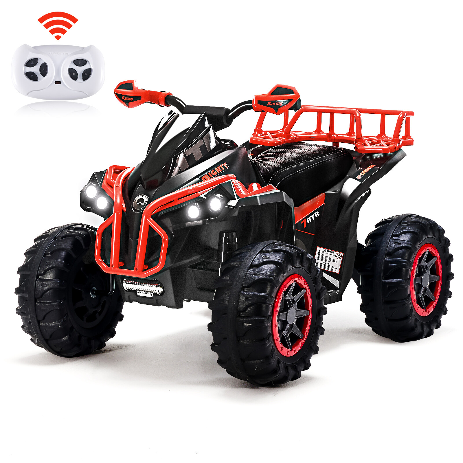 Remote Control Four Wheeler for Kids with Music LED USB Electric Ride-on Toy
