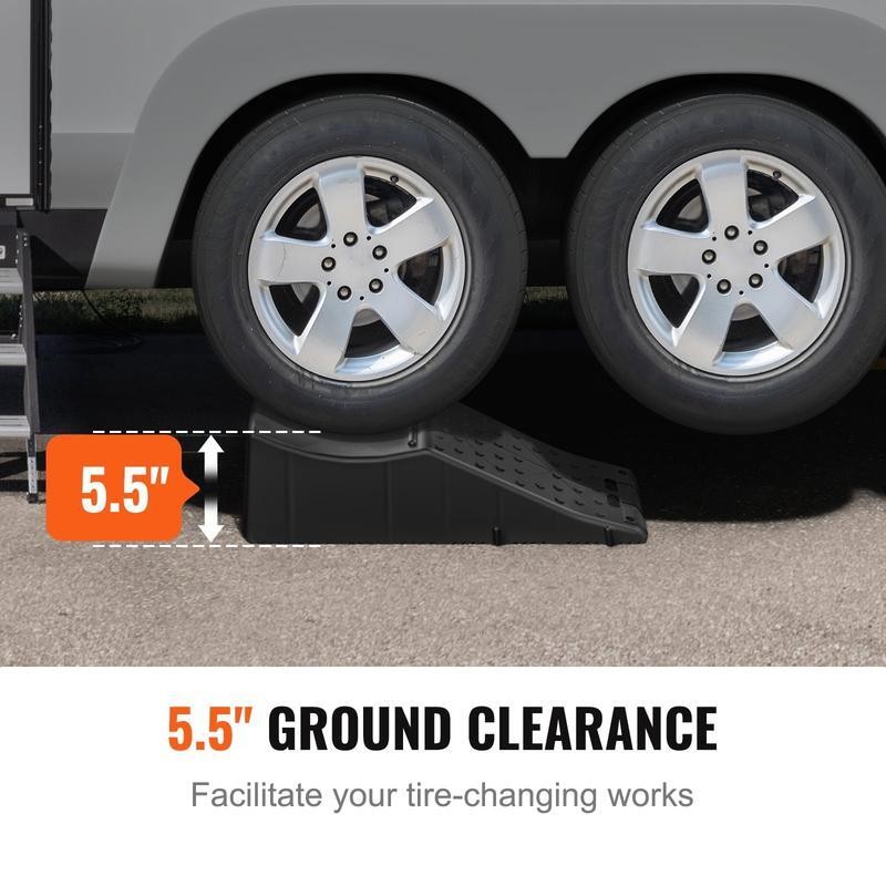 Heavy Duty Car Tandem Wheel Change Ramp 20000 lbs Portable Anti-Slip Design New