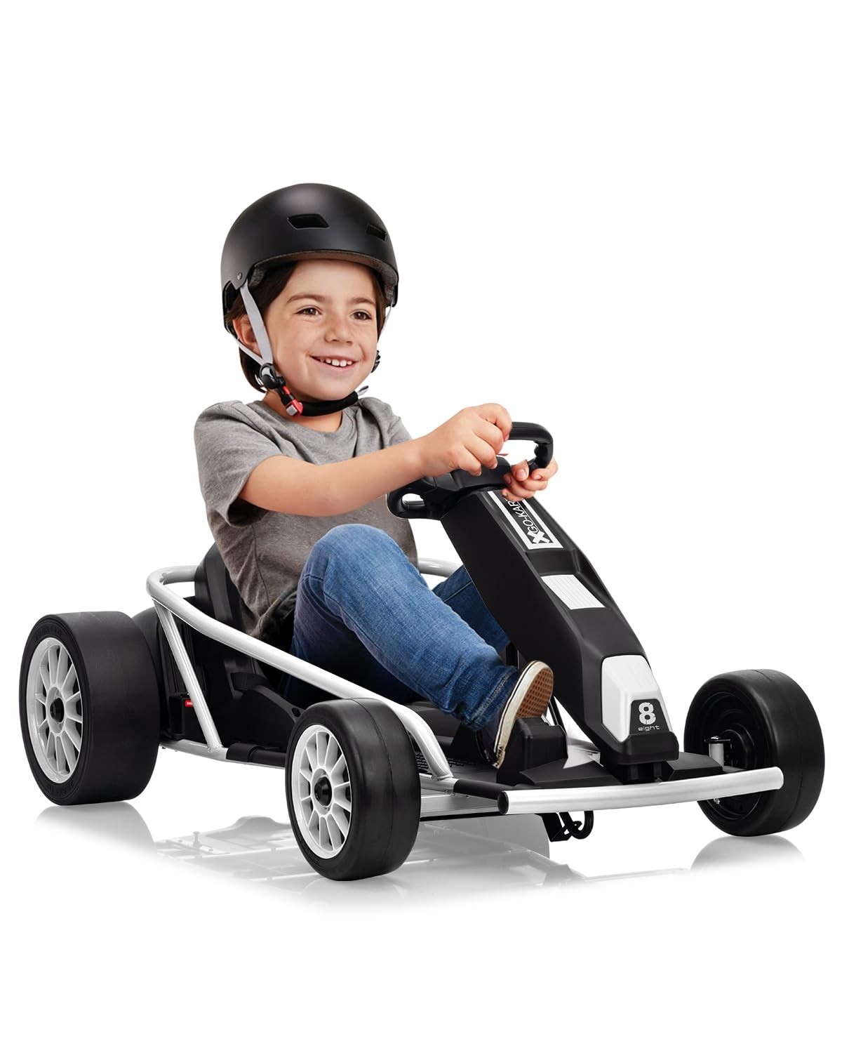 24V Go Kart for Kids High Speed Drifting Outdoor Ride On Toy for Teens W/ Music