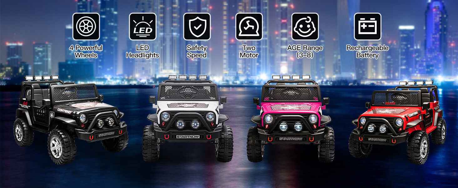 2 Seater Kids Ride On Truck 12V Battery Powered Electric Car w/Remote Control