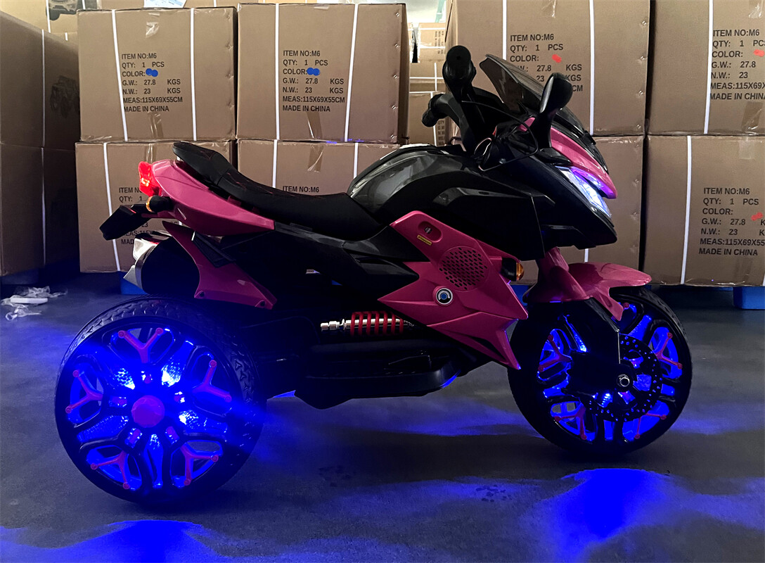 12V Electric Kids Motorcycle Ride-On Motorbike 3-Wheel 1.8-3.2MPH for Age 3-6
