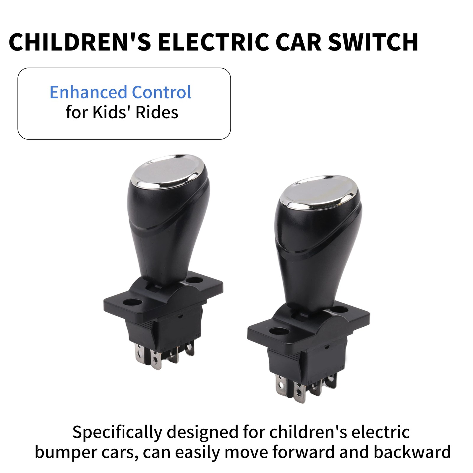 2Pcs Children’S Electric Car Joystick Toy Bumper Car Forward Reverse on6919