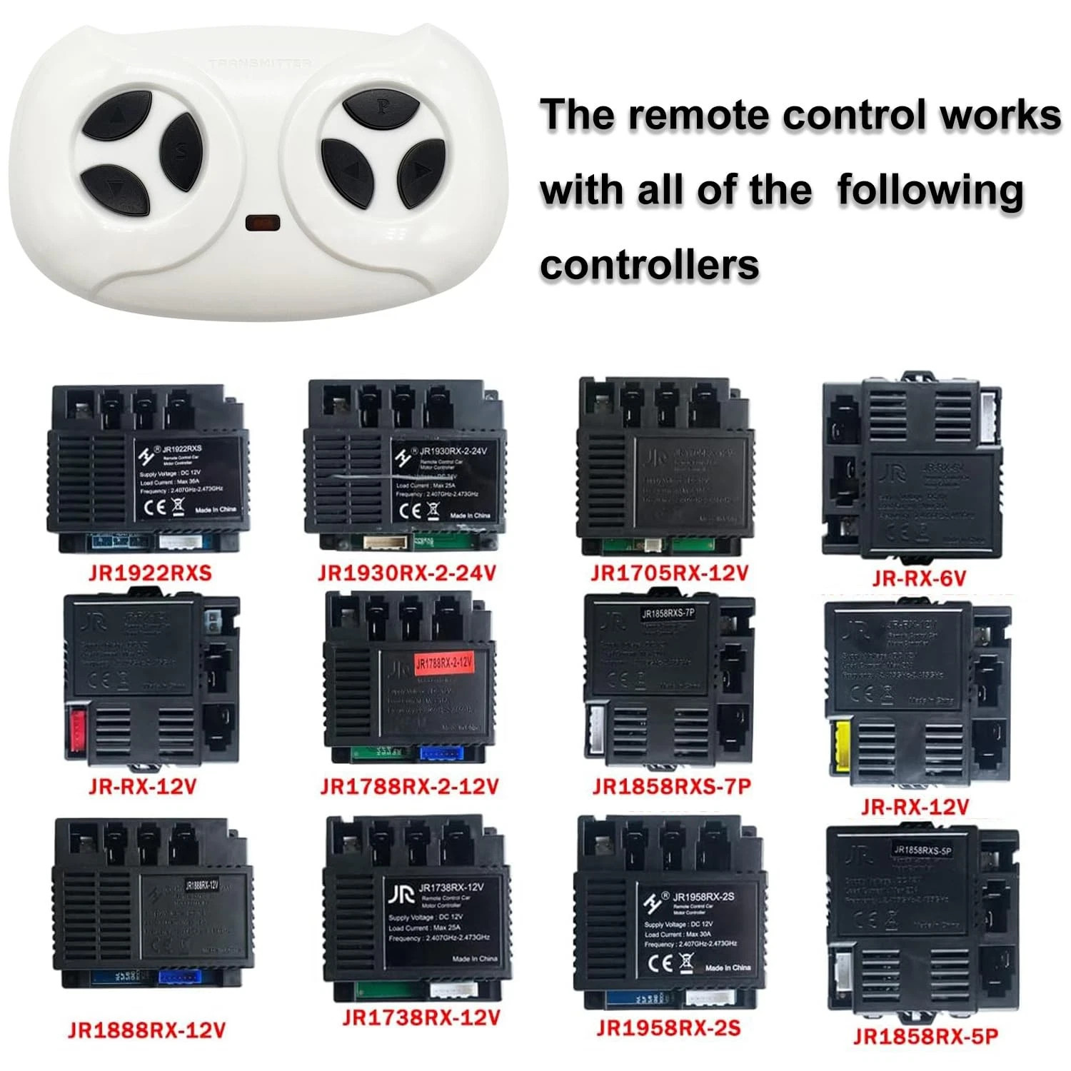 Remote Control Transmitter for Kids Ride On Car 2.4G Replacement