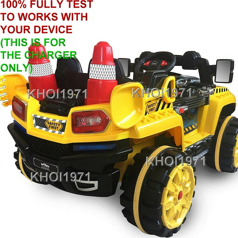 WALL charger AC adapter F4 YELLOW 1158 Kid Motorz Construction Patrol truck ride
