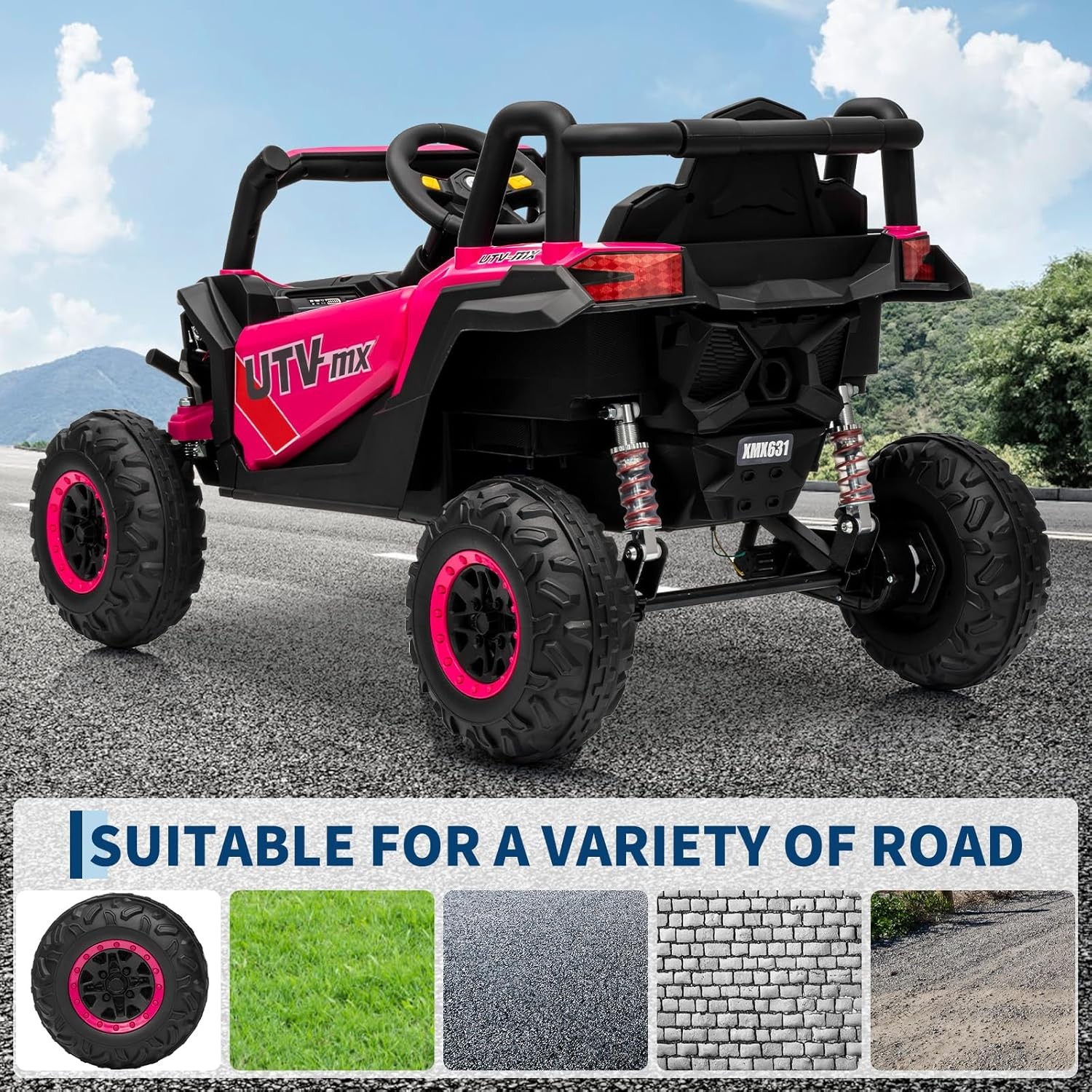 12V Kids Ride On Car UTV Truck Remote Control 4WD/2WD Electric Vehicle w/ Music