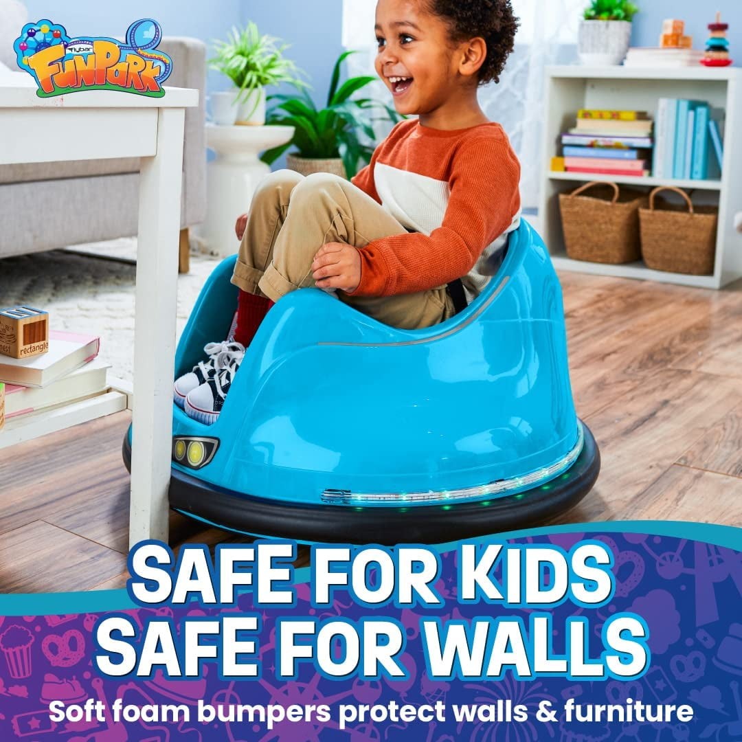 Funpark 6V Bumper Car for Toddlers, 360° Spin, LED Lights, Ages 1.5-4 Years