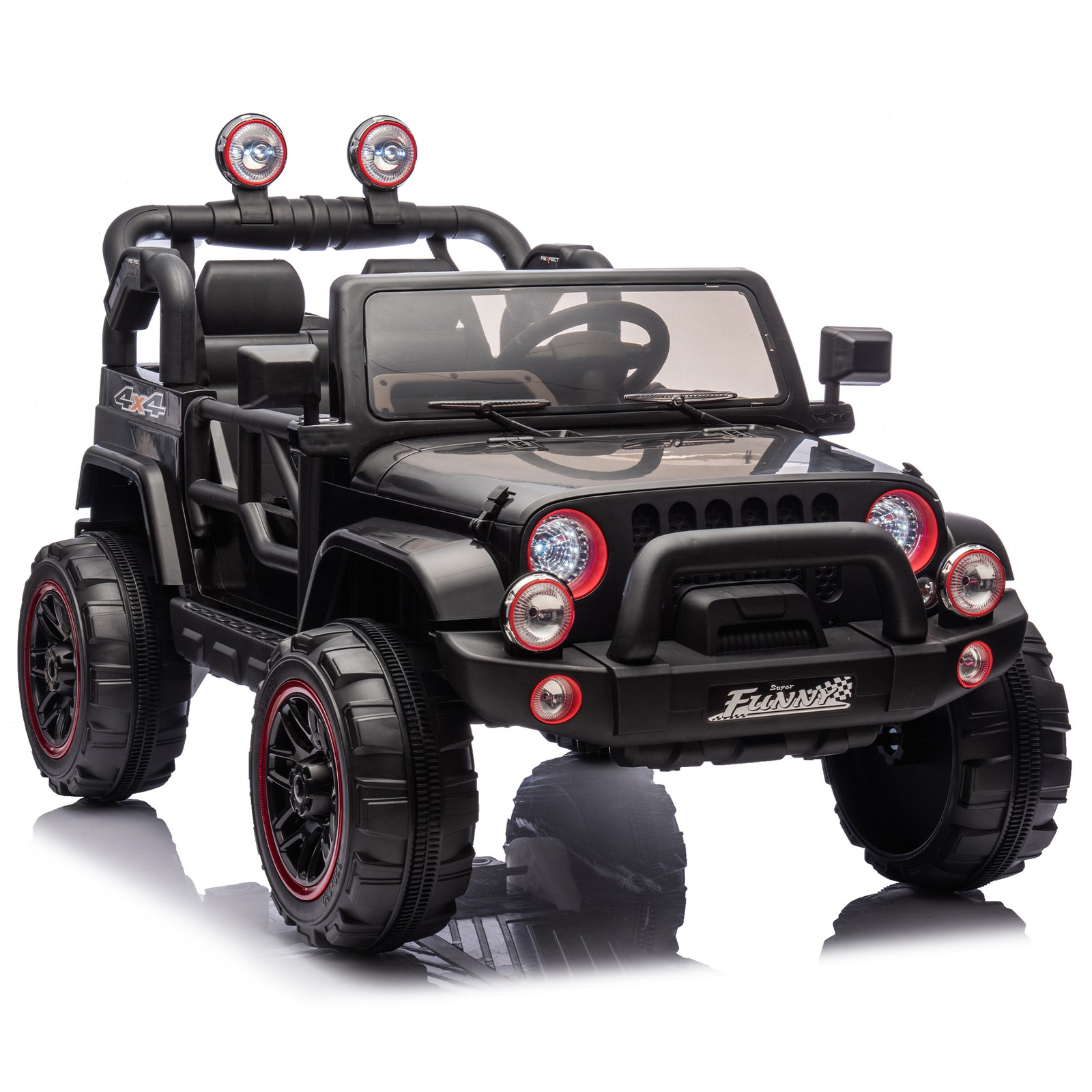 24V Kids Ride On Electric Car Provide a speed of 2.5-4MPH for Aged 3-8 Black