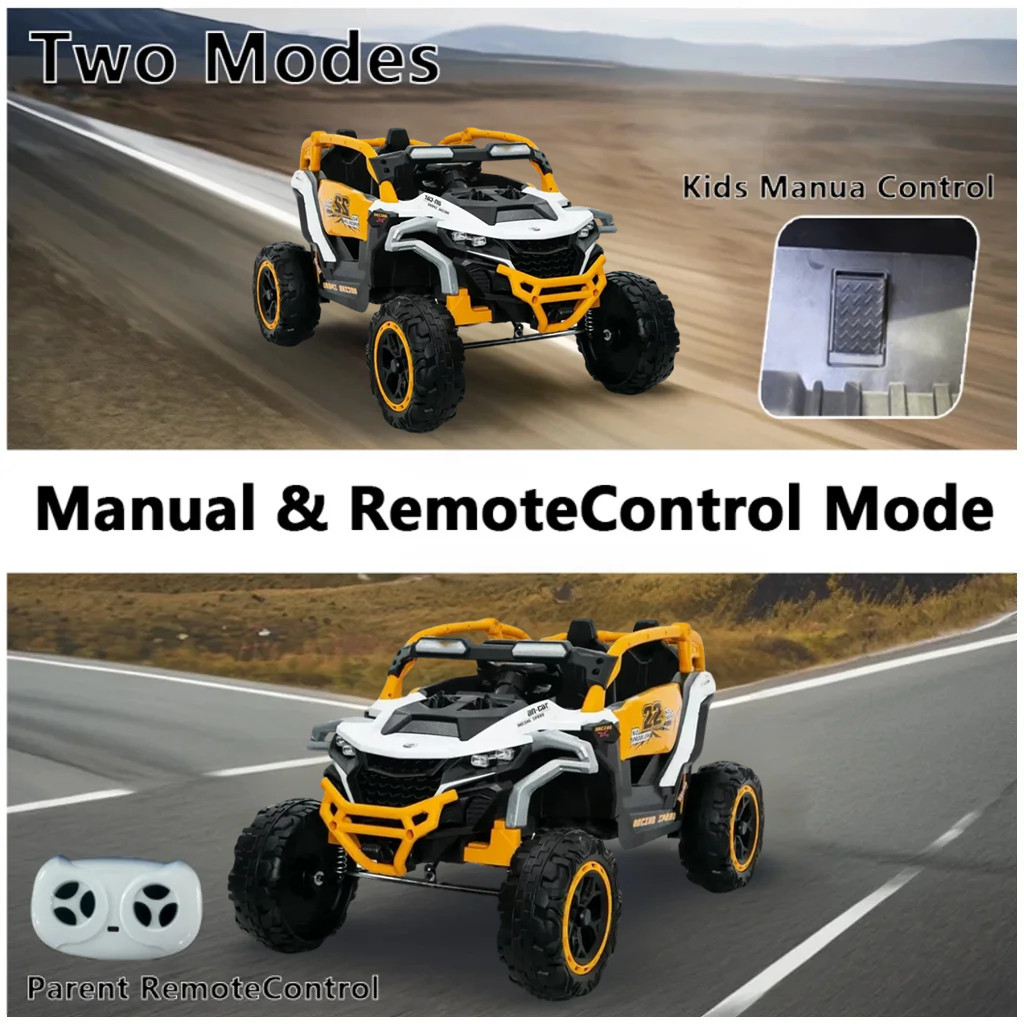 12V Kids Ride on Truck Car Electric UTV Vehicles with Remote Control Flashlights