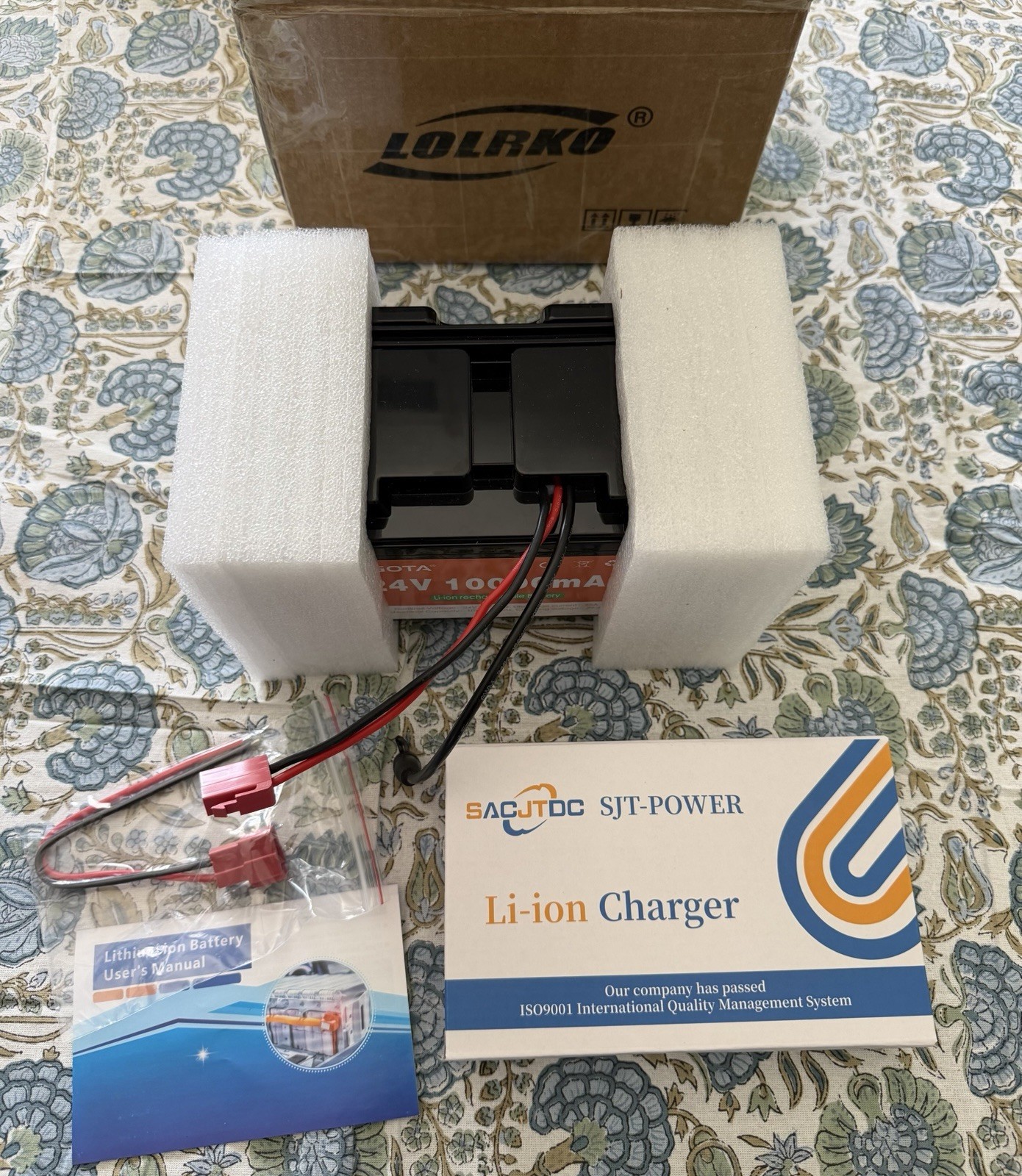 24V 10Ah Lithium Battery w Charger for Ride-On Cars & Toys for Huffy Torex UTVs