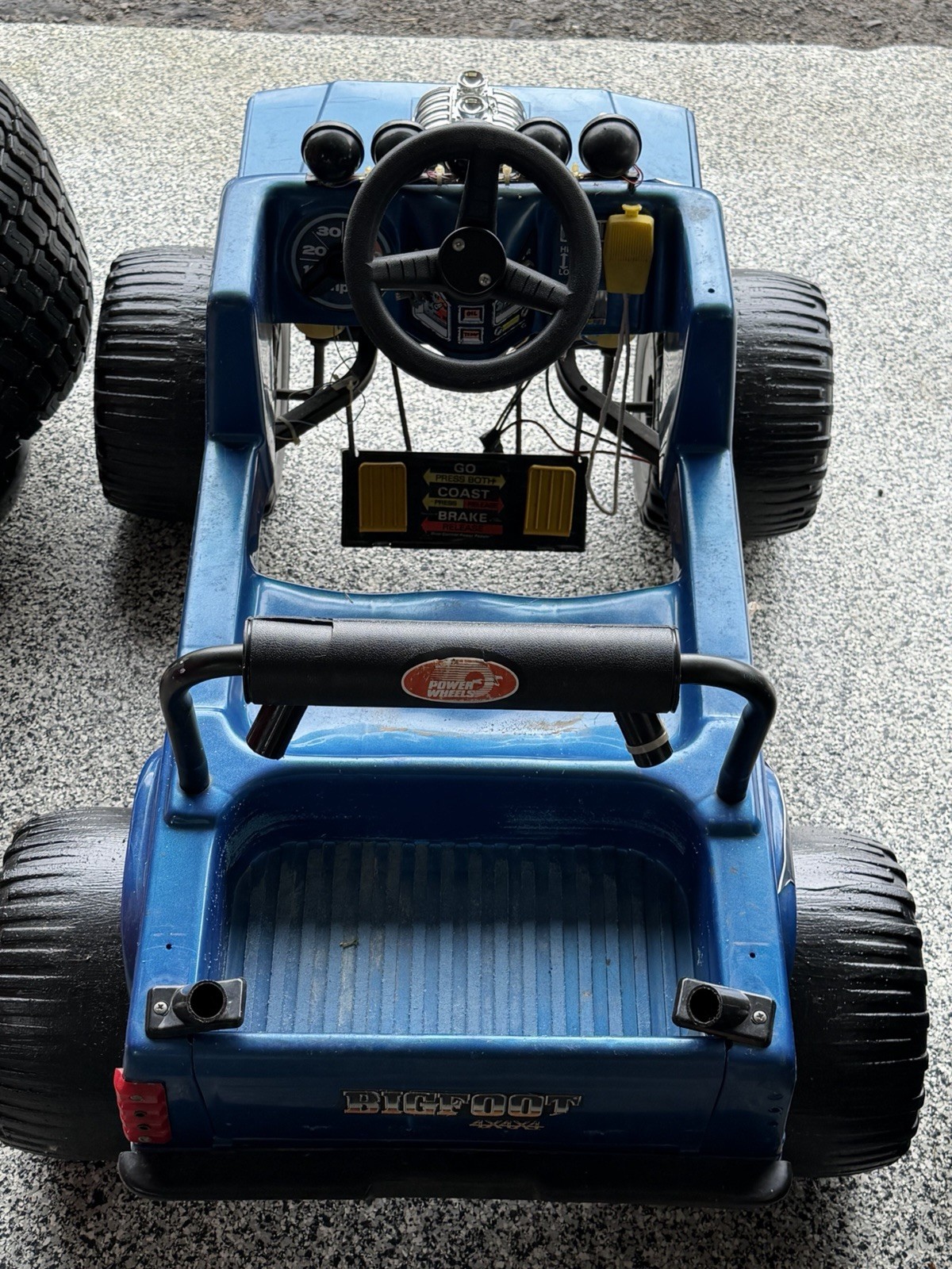 Power Wheels Bigfoot Blue Battery Operated Ride-On Truck Toy for Ages 3-7