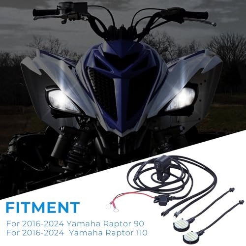Left & Right Headlight Kit for 2016-2024 Yamaha Raptor 90 Raptor 110